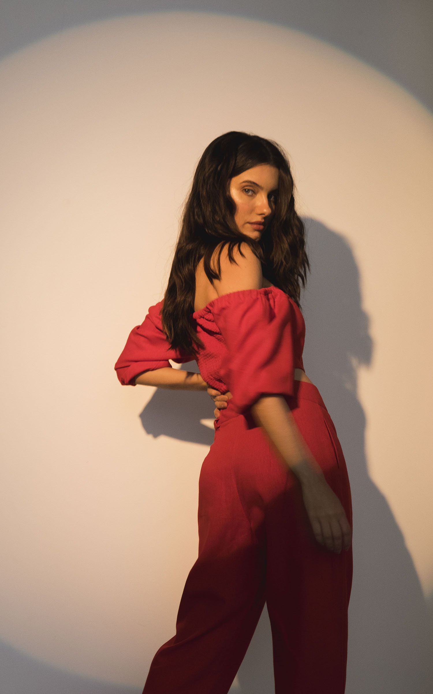 Croppped Linho Veraneio Vermelho