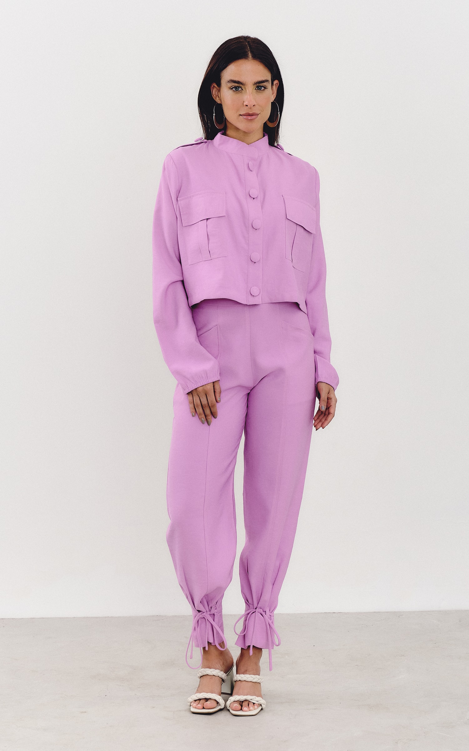 Jaqueta Cropped Self Lavanda