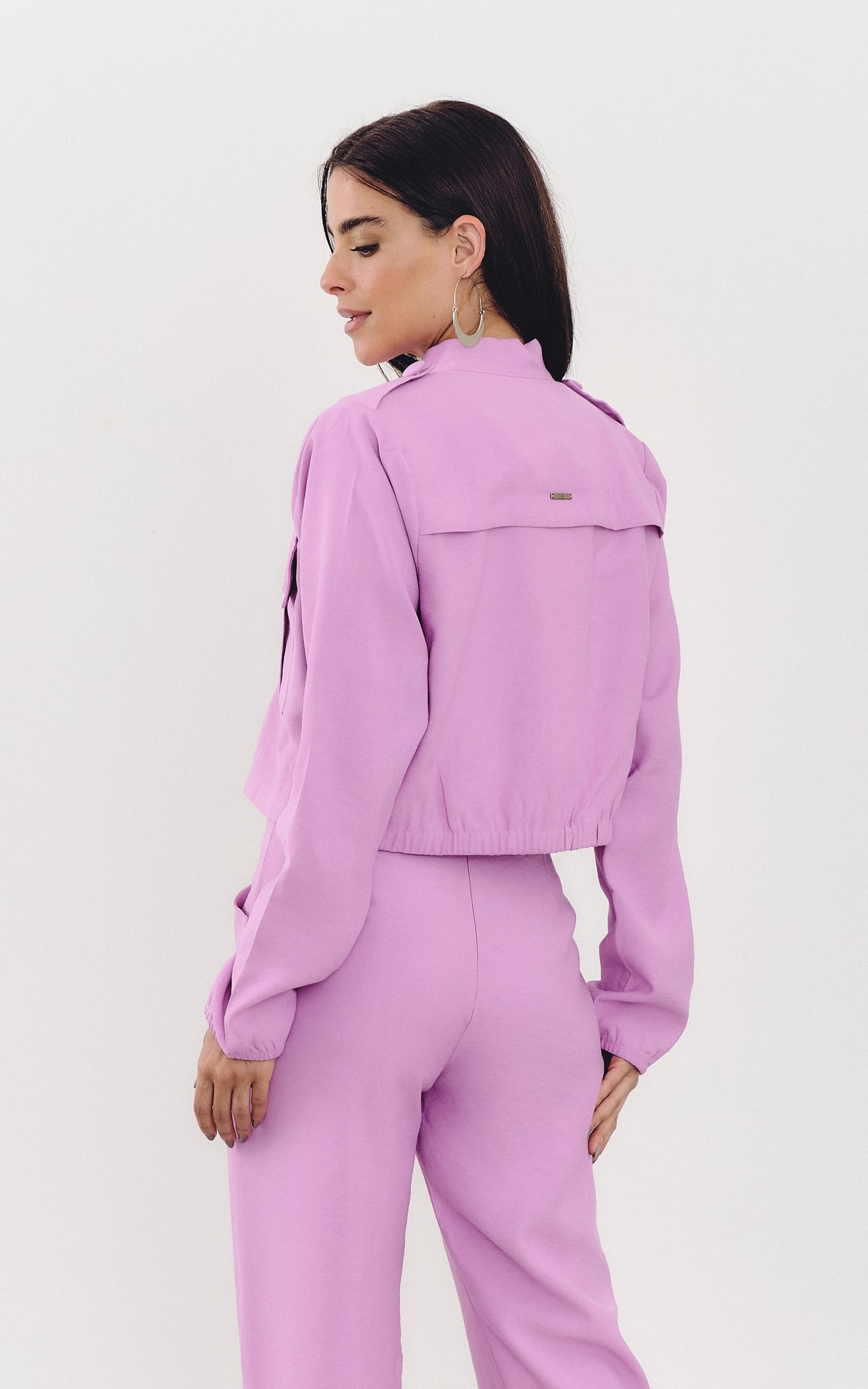 Jaqueta Cropped Self Lavanda