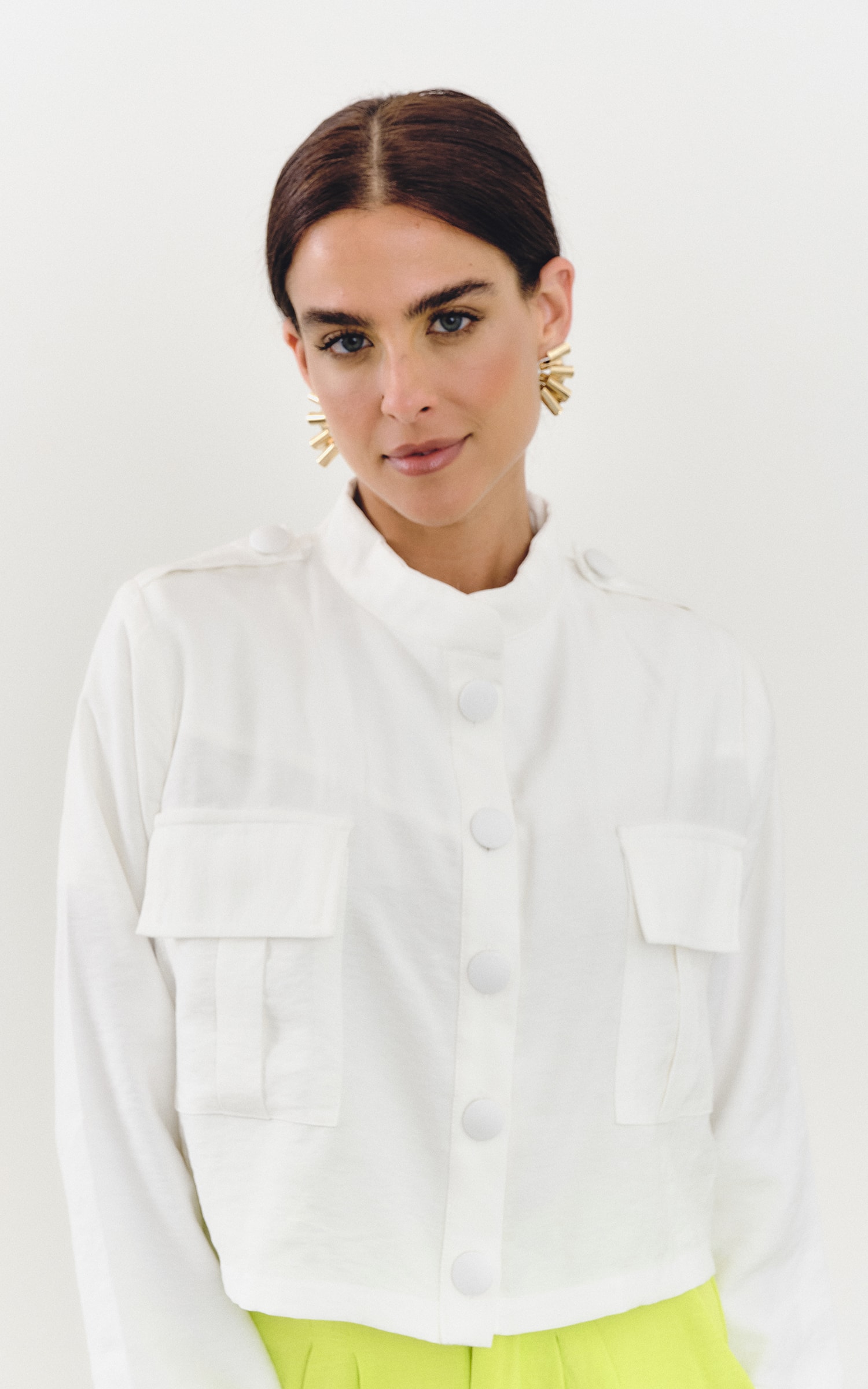 Jaqueta Cropped Self Off White