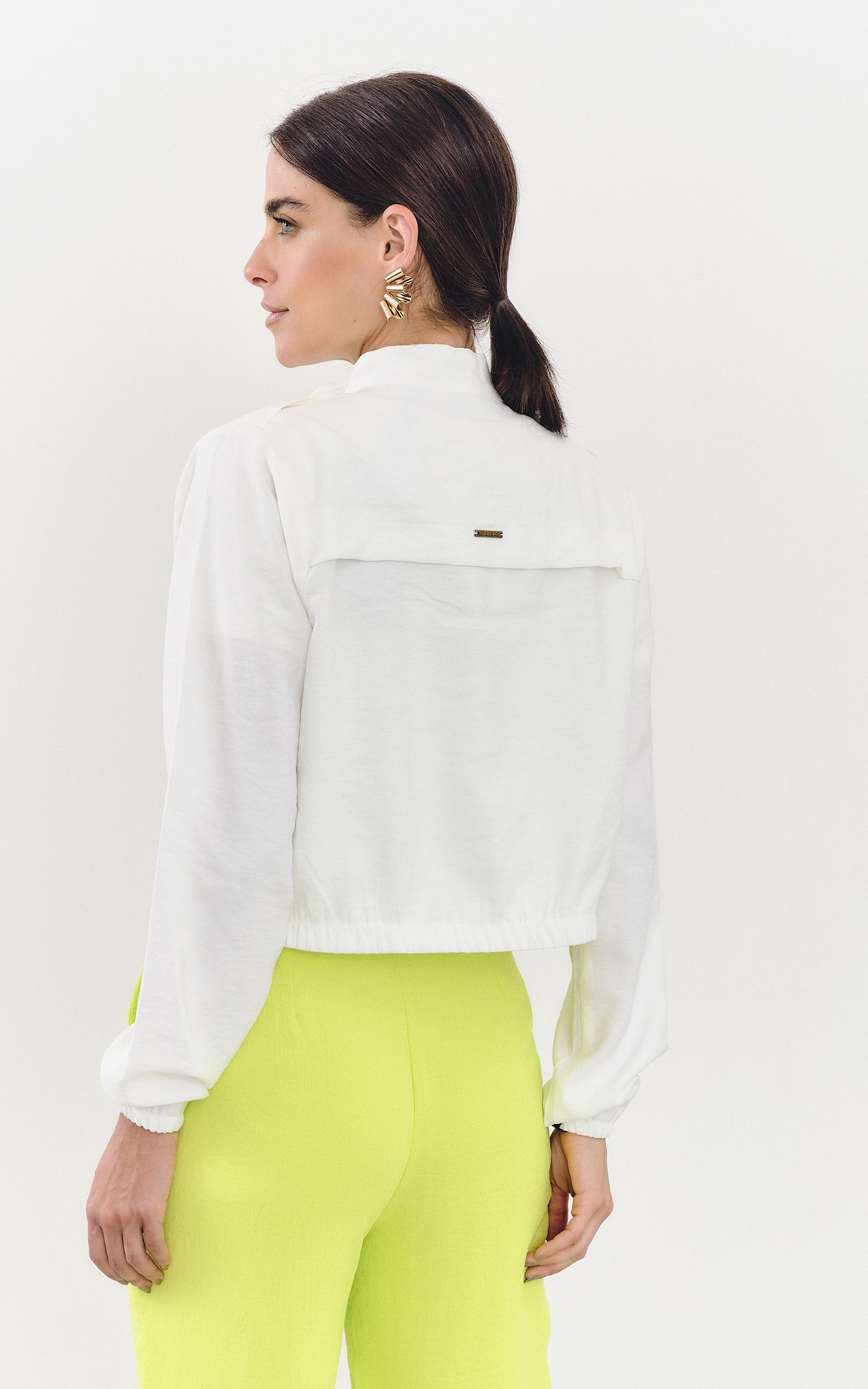Jaqueta Cropped Self Off White