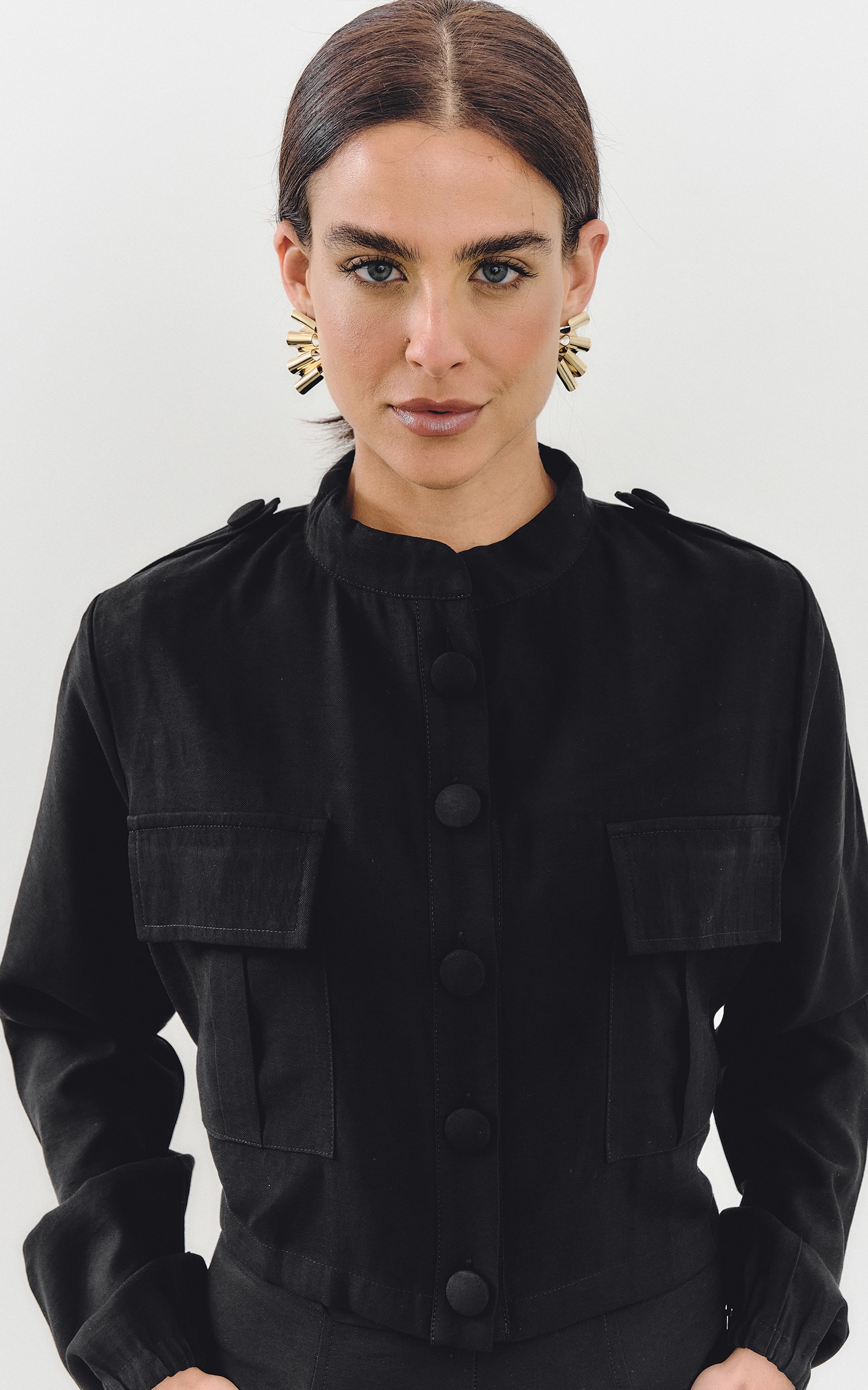 Jaqueta Cropped Self Preto