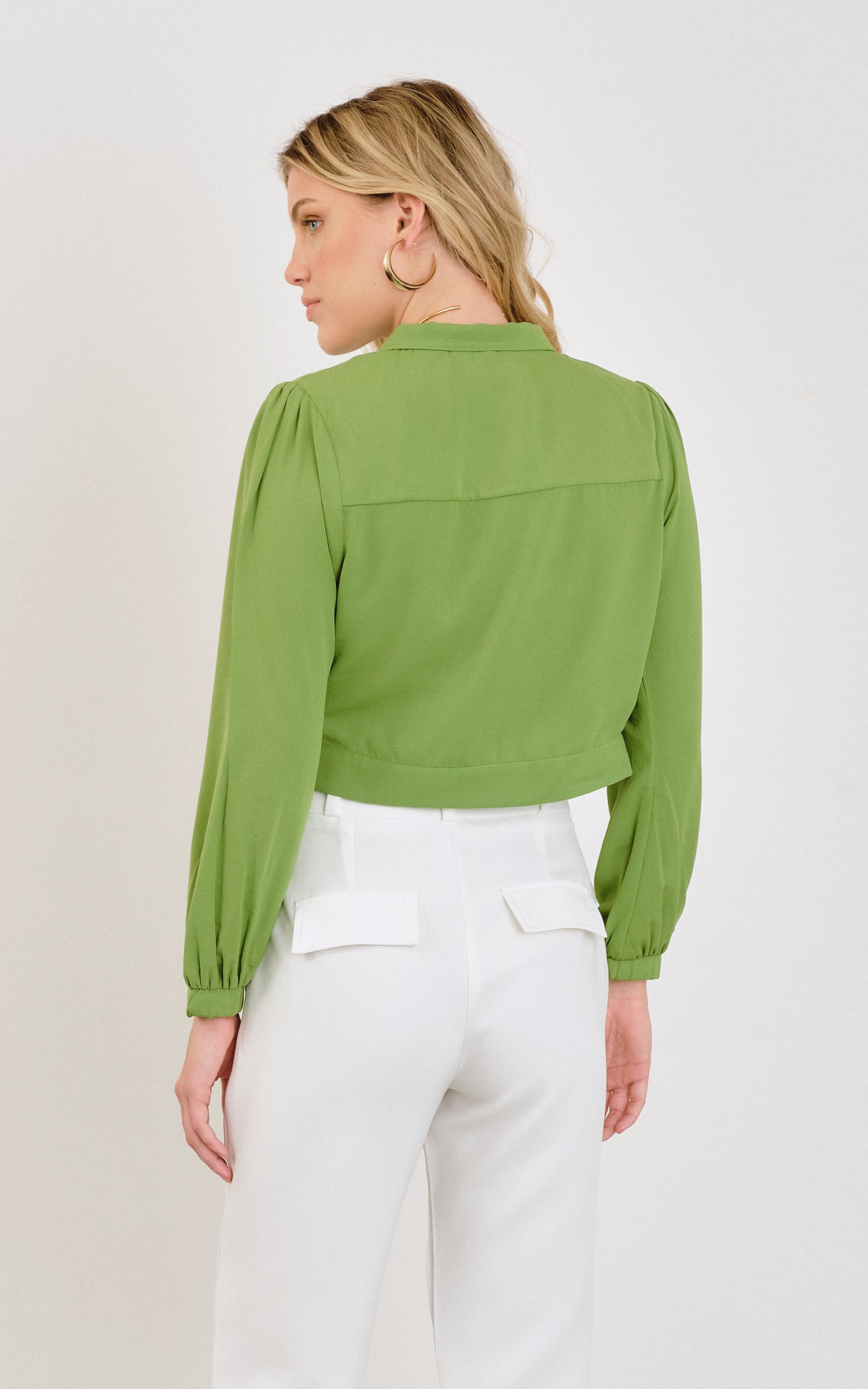 Jaqueta Cropped Urban Verde