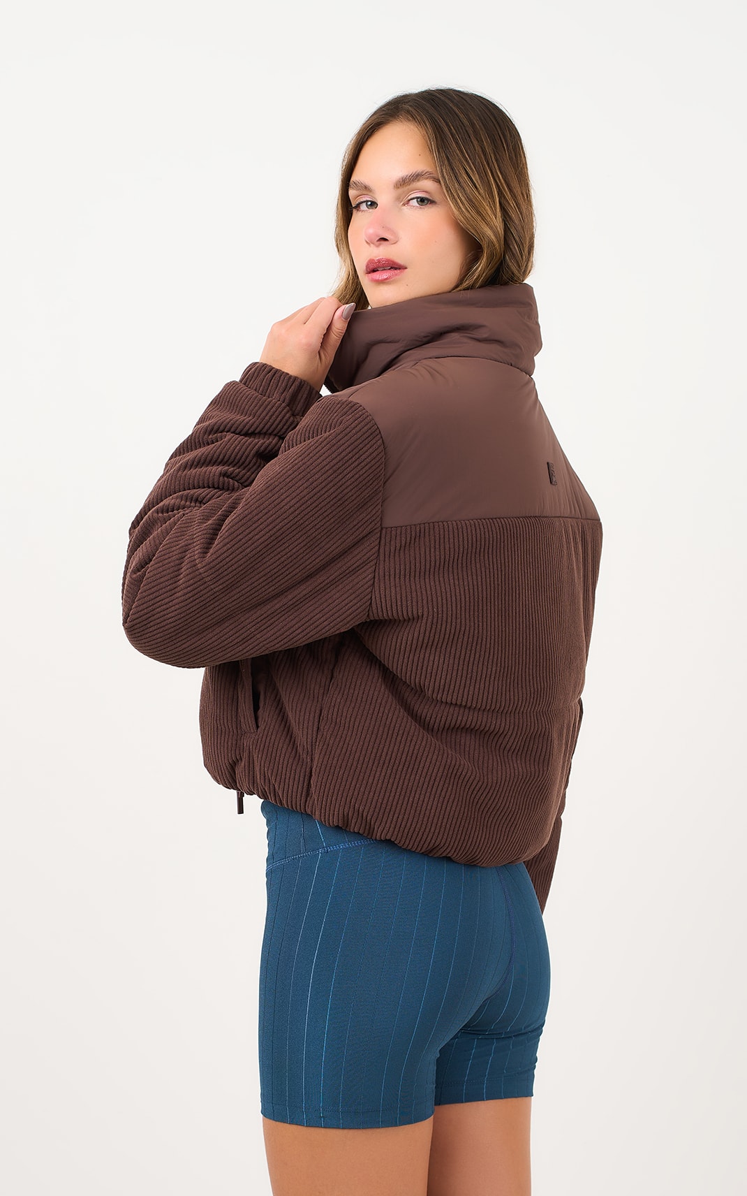 Jaqueta Fila Puffer Marrom