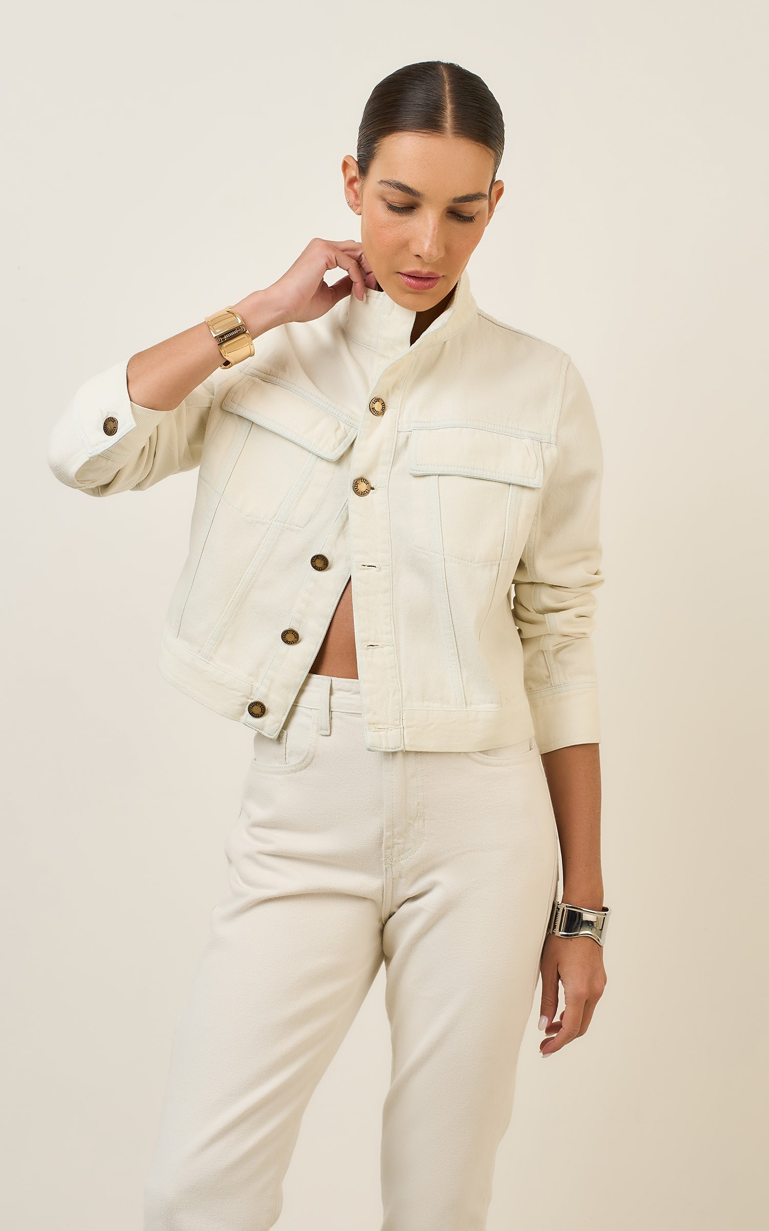 Jaqueta Jeans Delave Jeans Claro