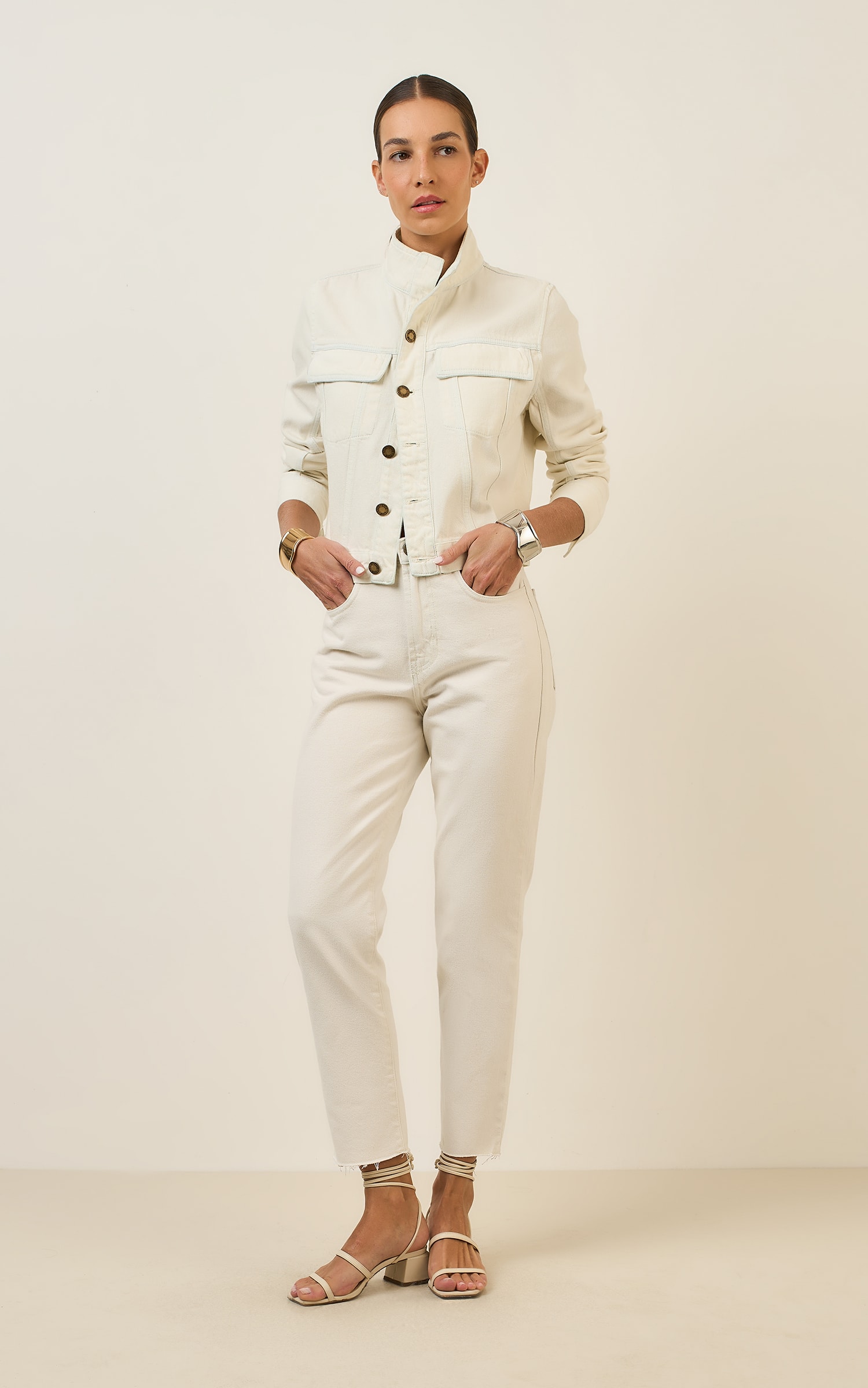 Jaqueta Jeans Delave Jeans Claro