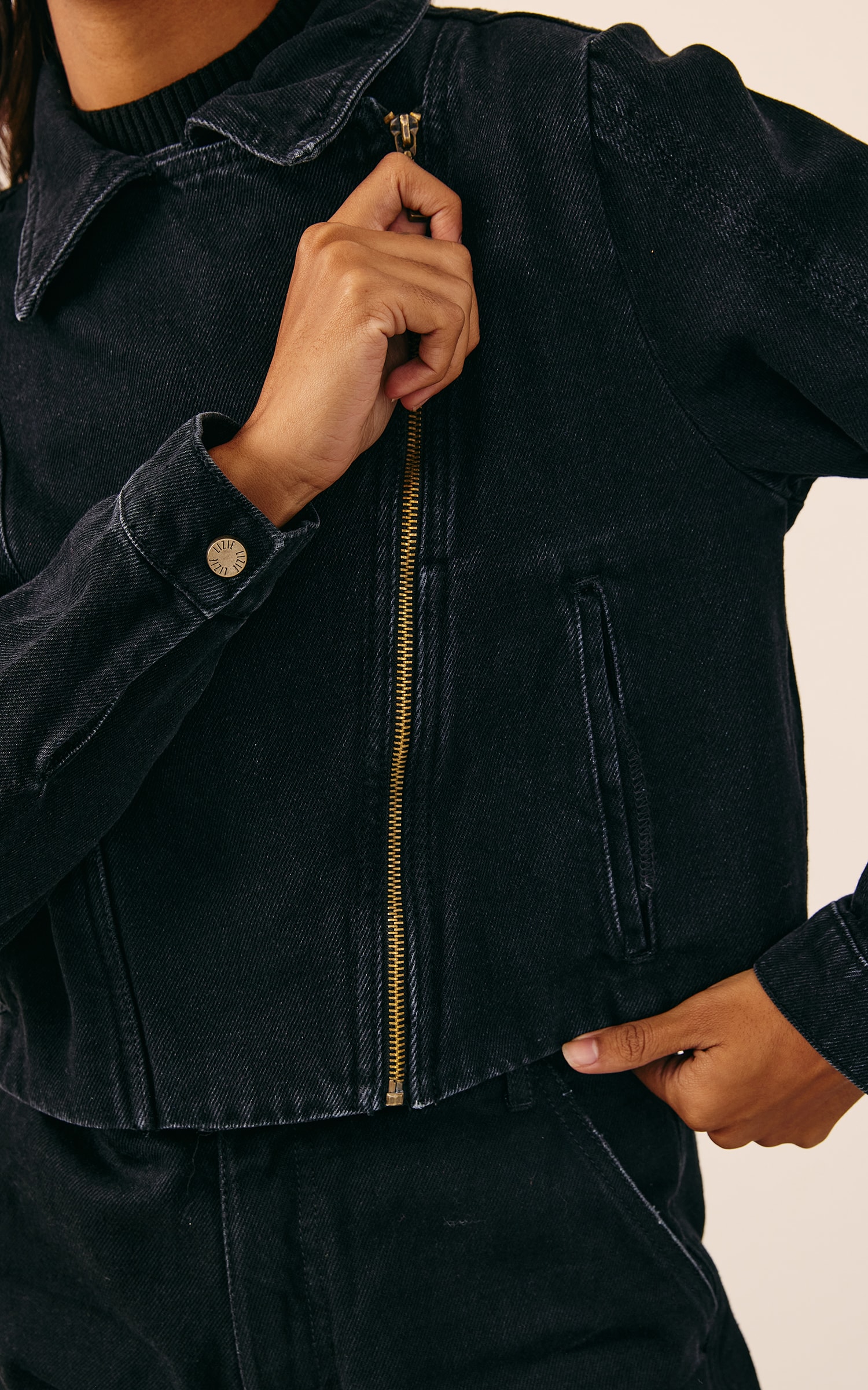 Jaqueta Jeans Perfecto Preto