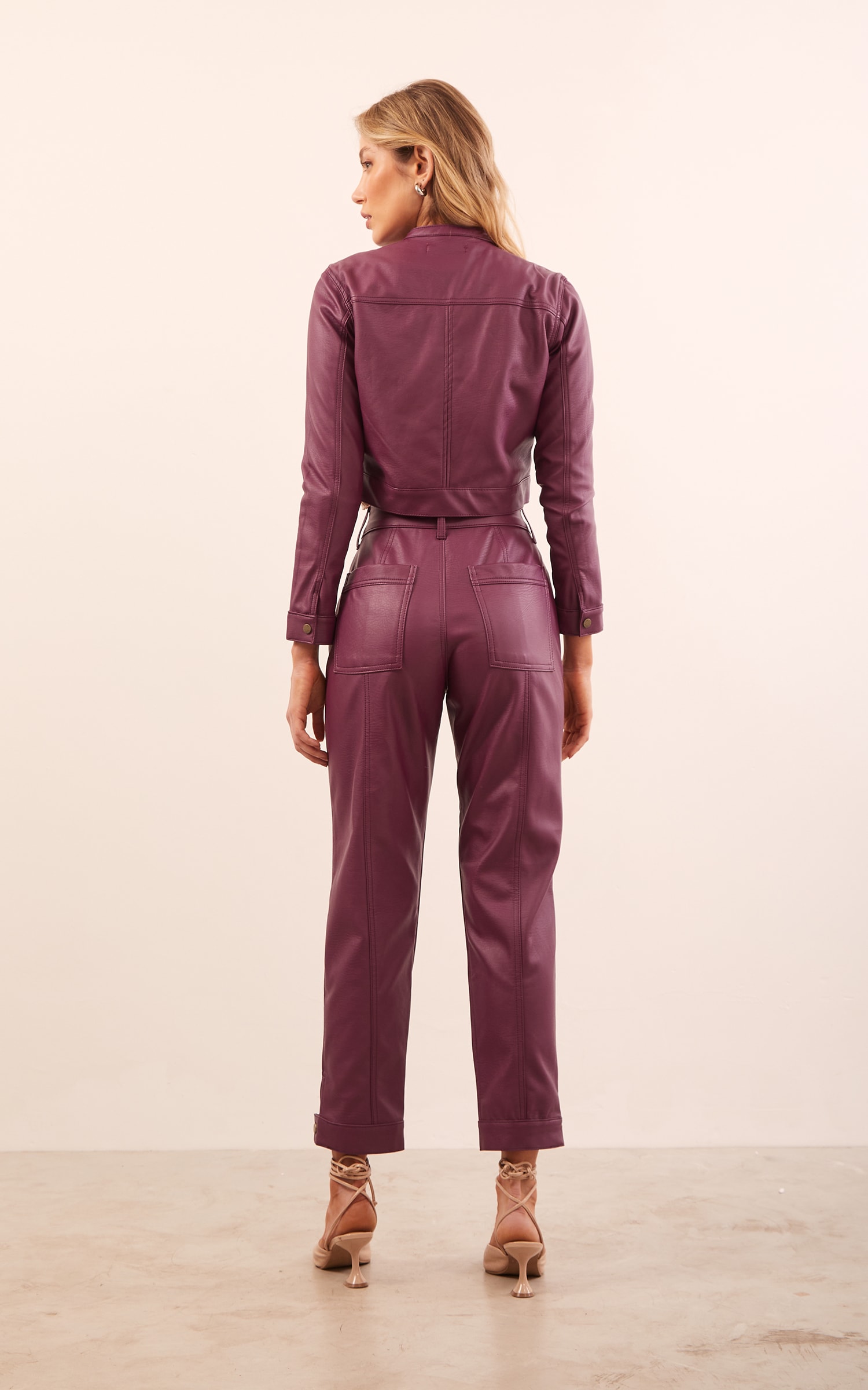 Jaqueta Like Leather Roxo