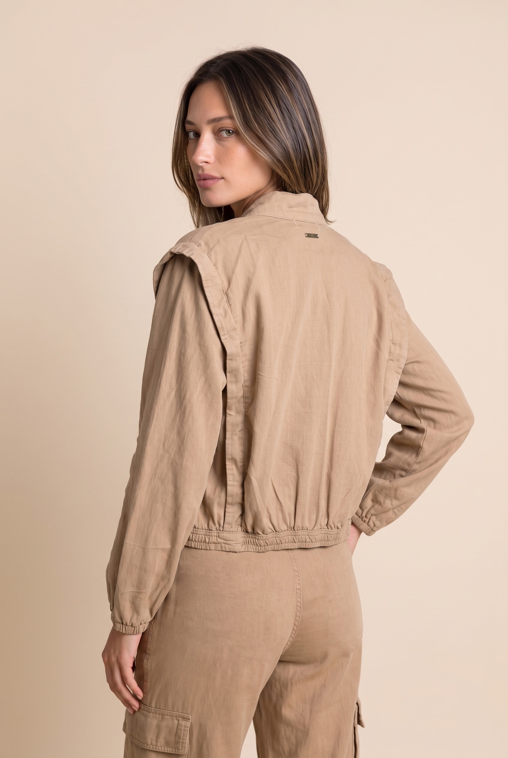 Jaqueta Sarja Cannes Caqui