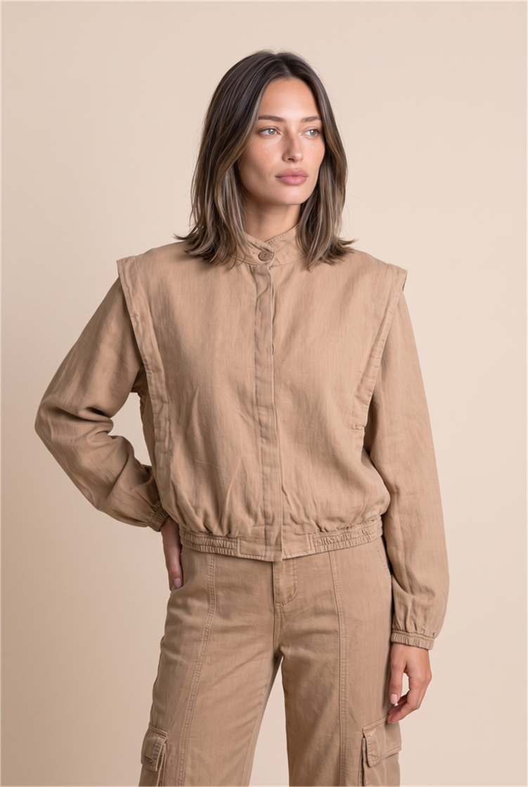 Jaqueta Sarja Cannes Caqui