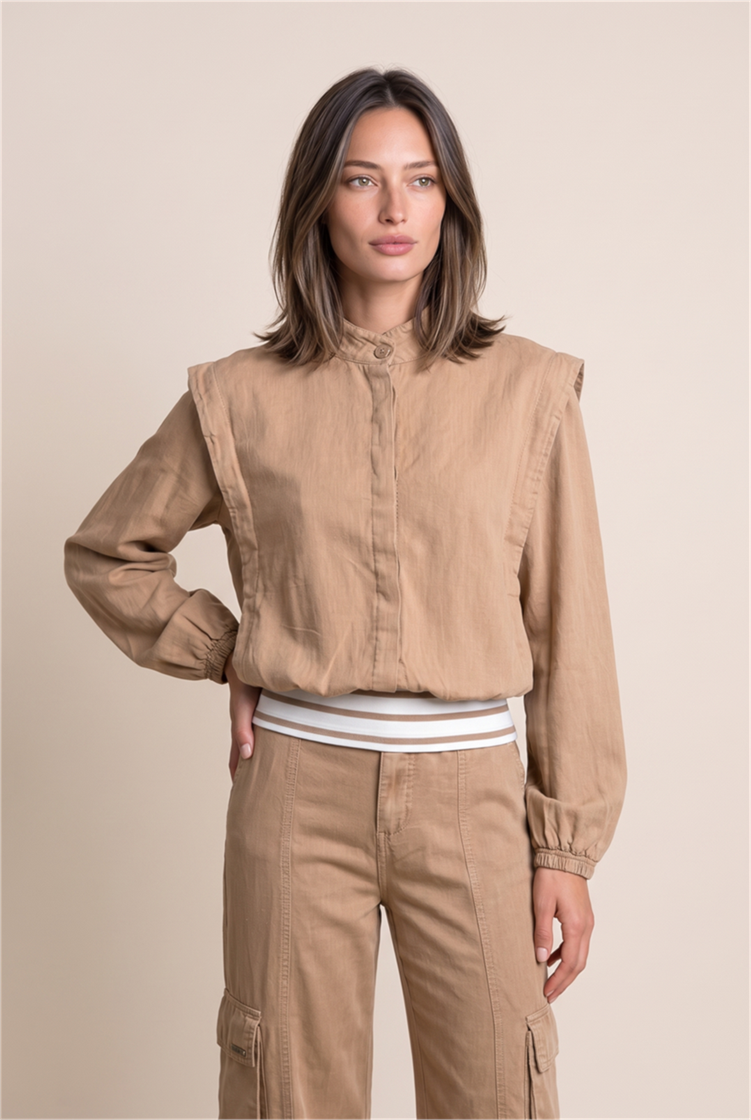 Jaqueta Sarja Cannes Caqui