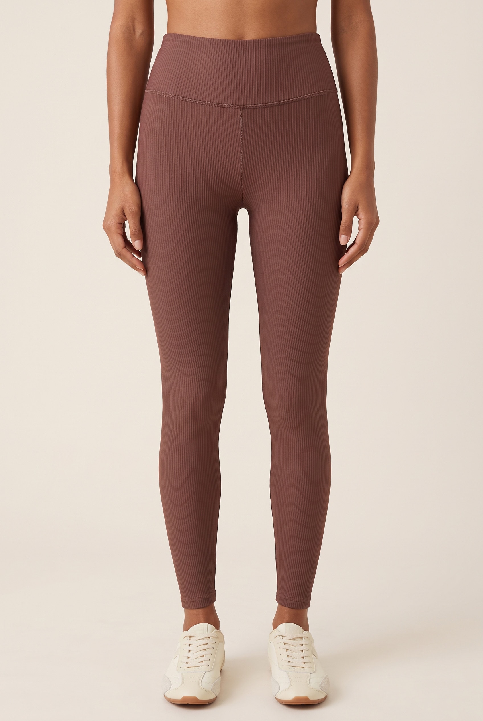 Legging Fila Life Ribbed Marrom