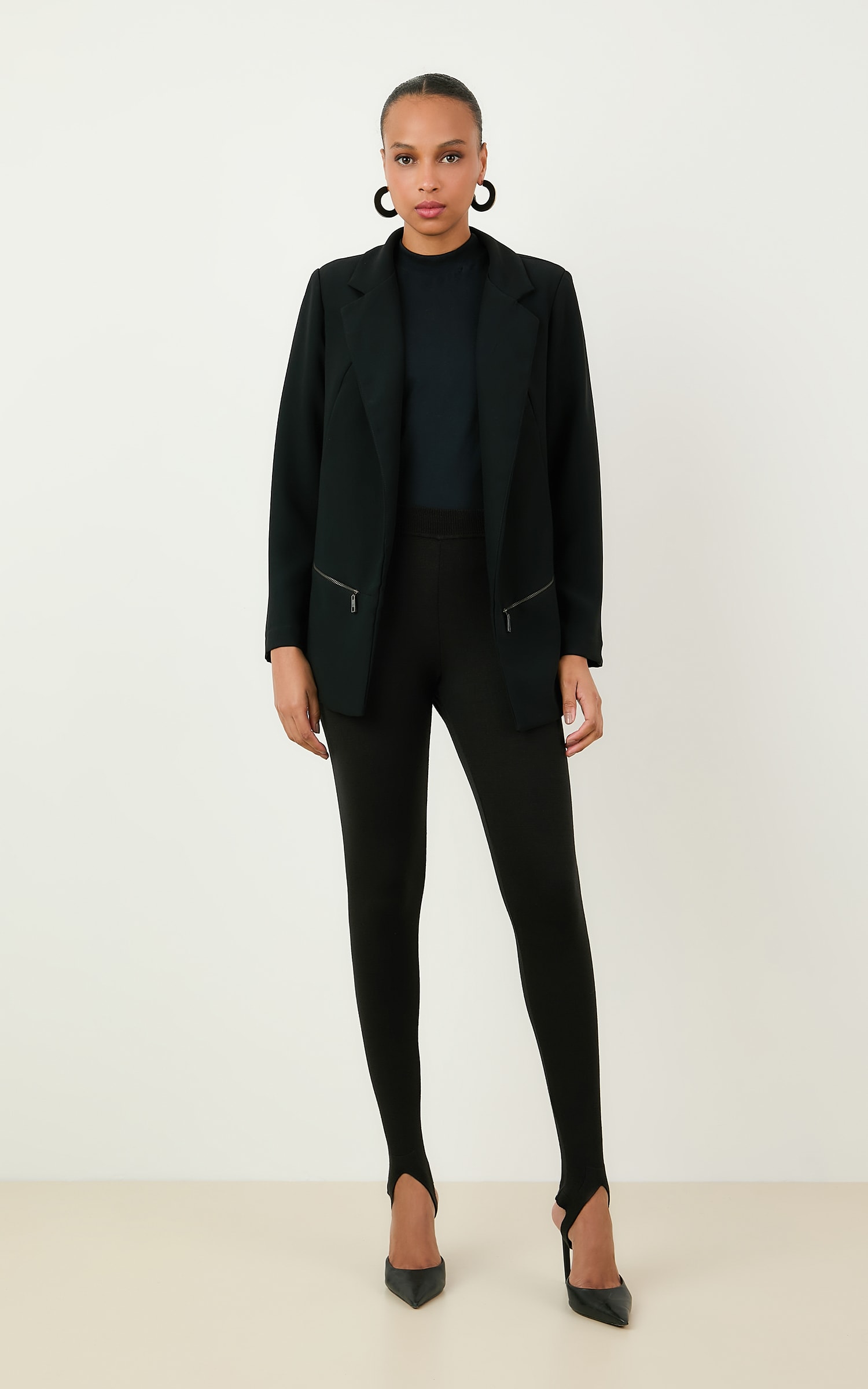 Legging Tricot Fuso Preto