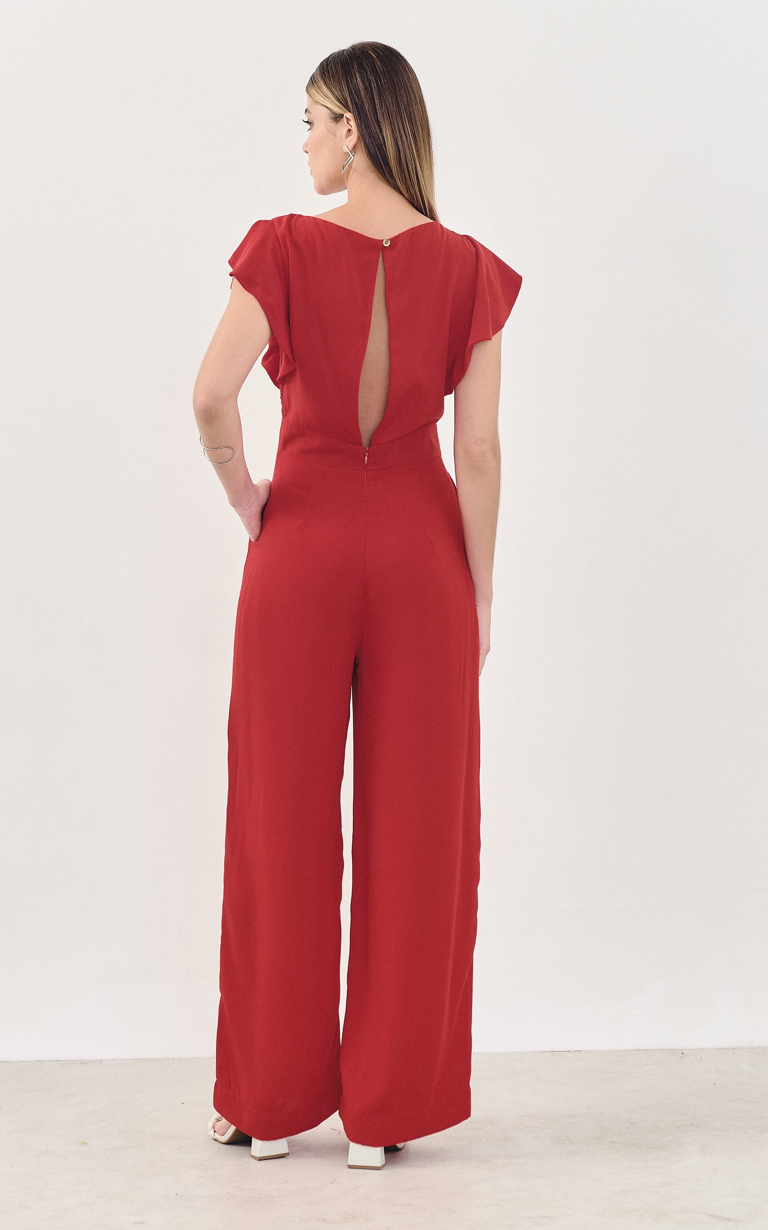 Macacão Longo Morena Vermelho