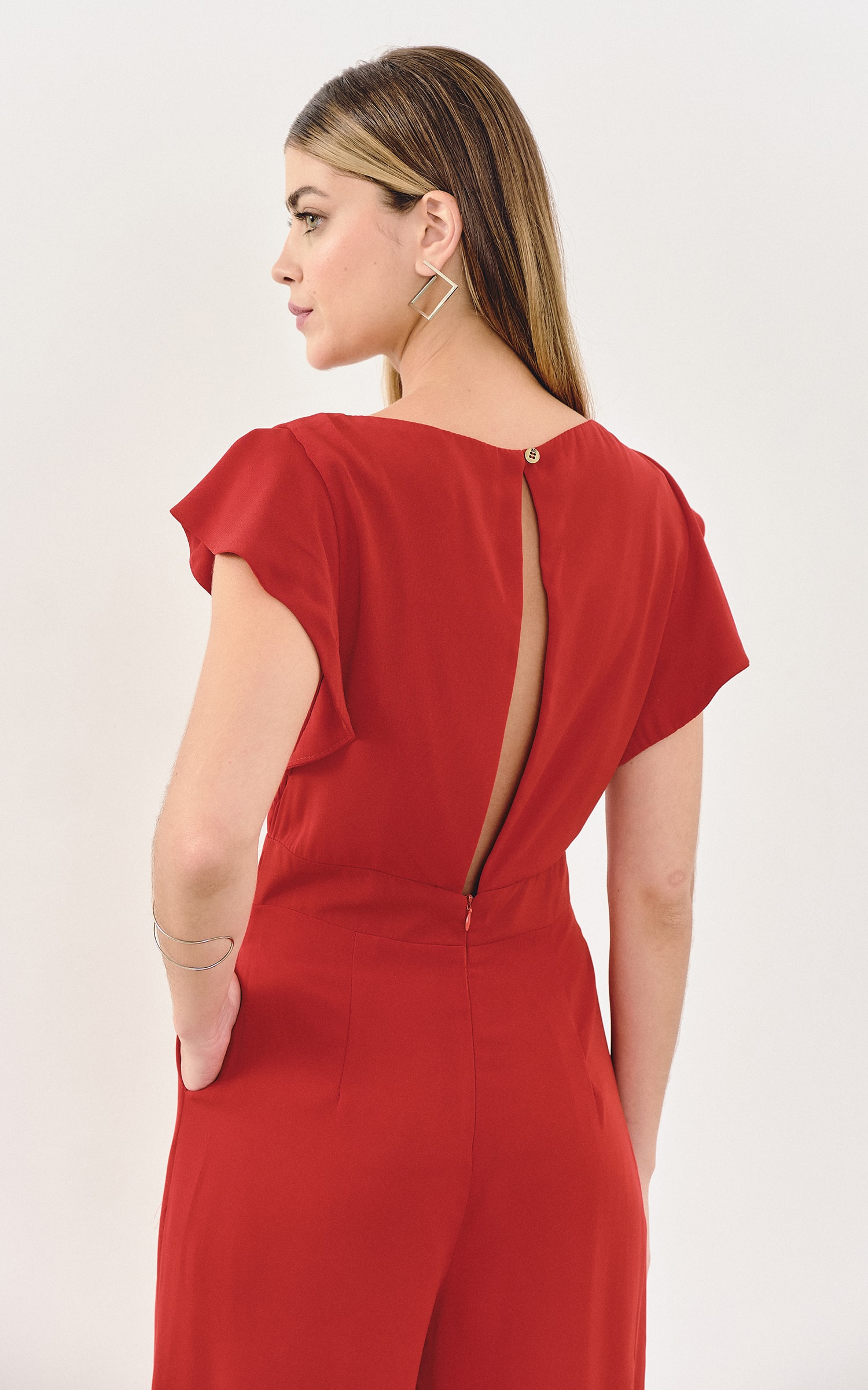 Macacão Longo Morena Vermelho