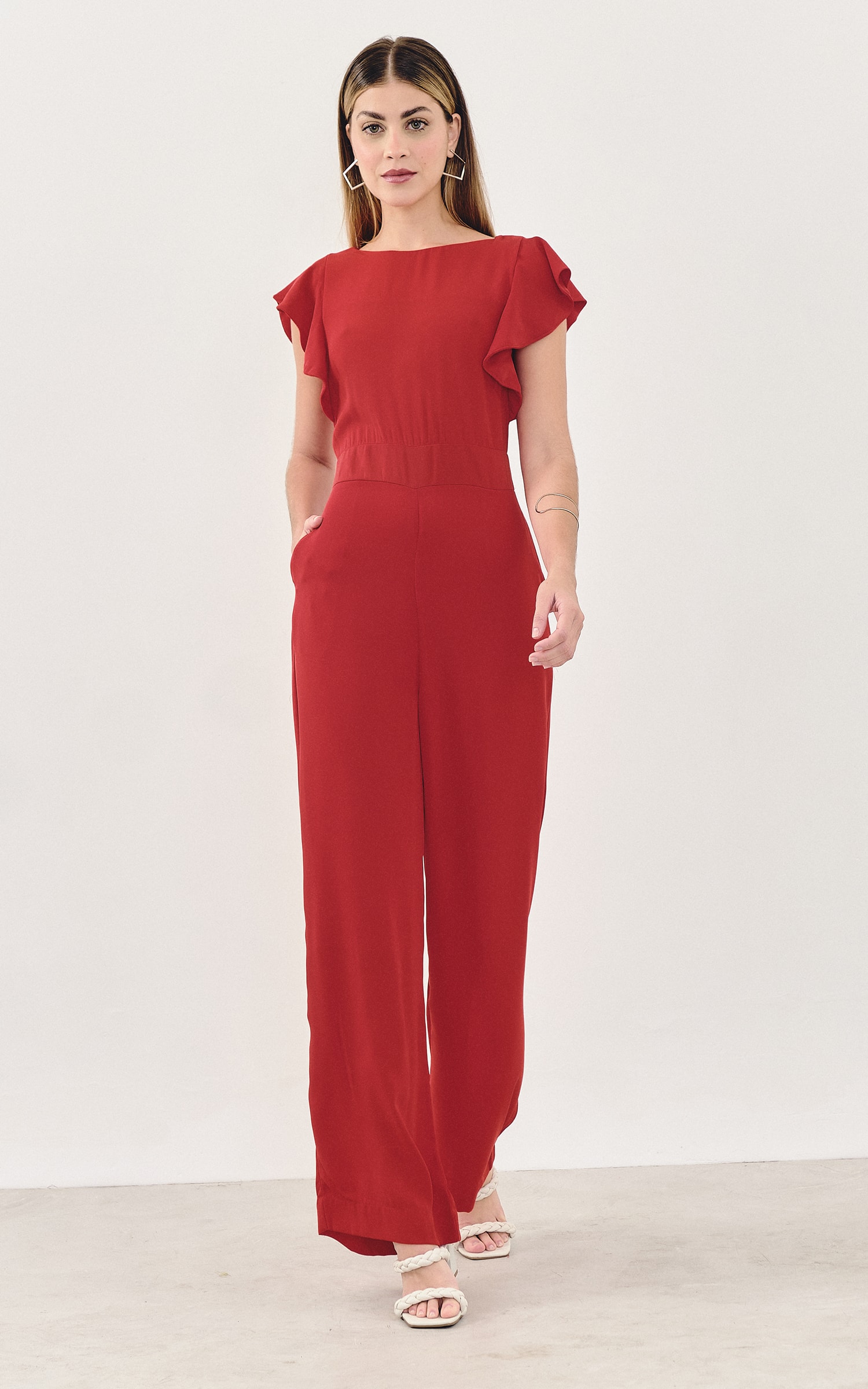 Macacão Longo Morena Vermelho