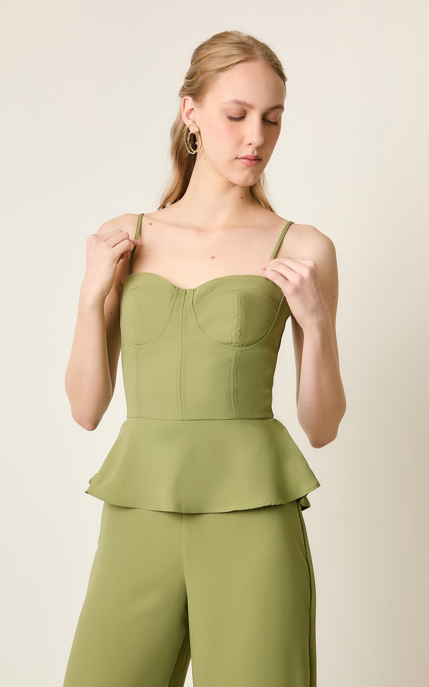Macacao Peplum Mountain Pistache