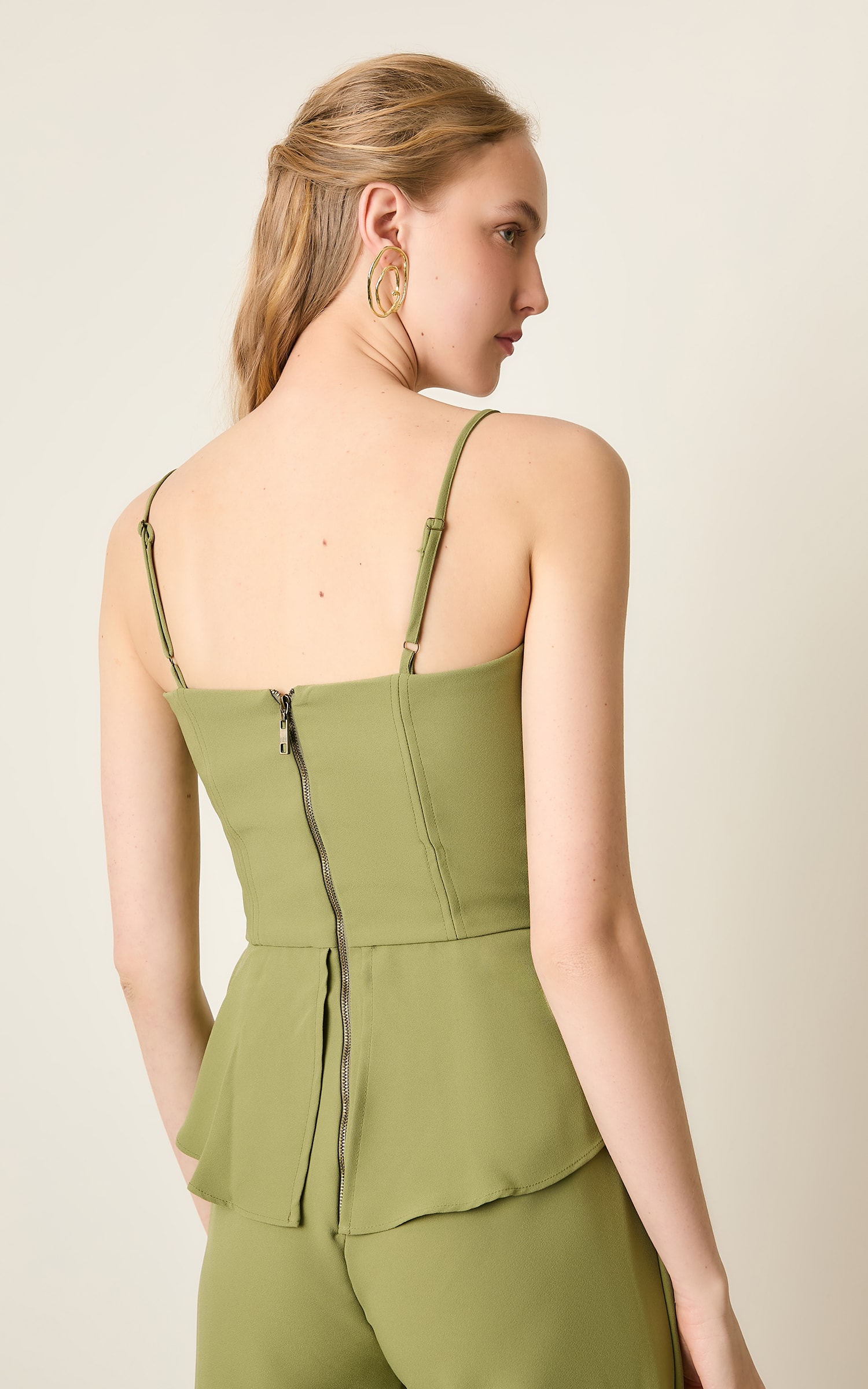 Macacao Peplum Mountain Pistache
