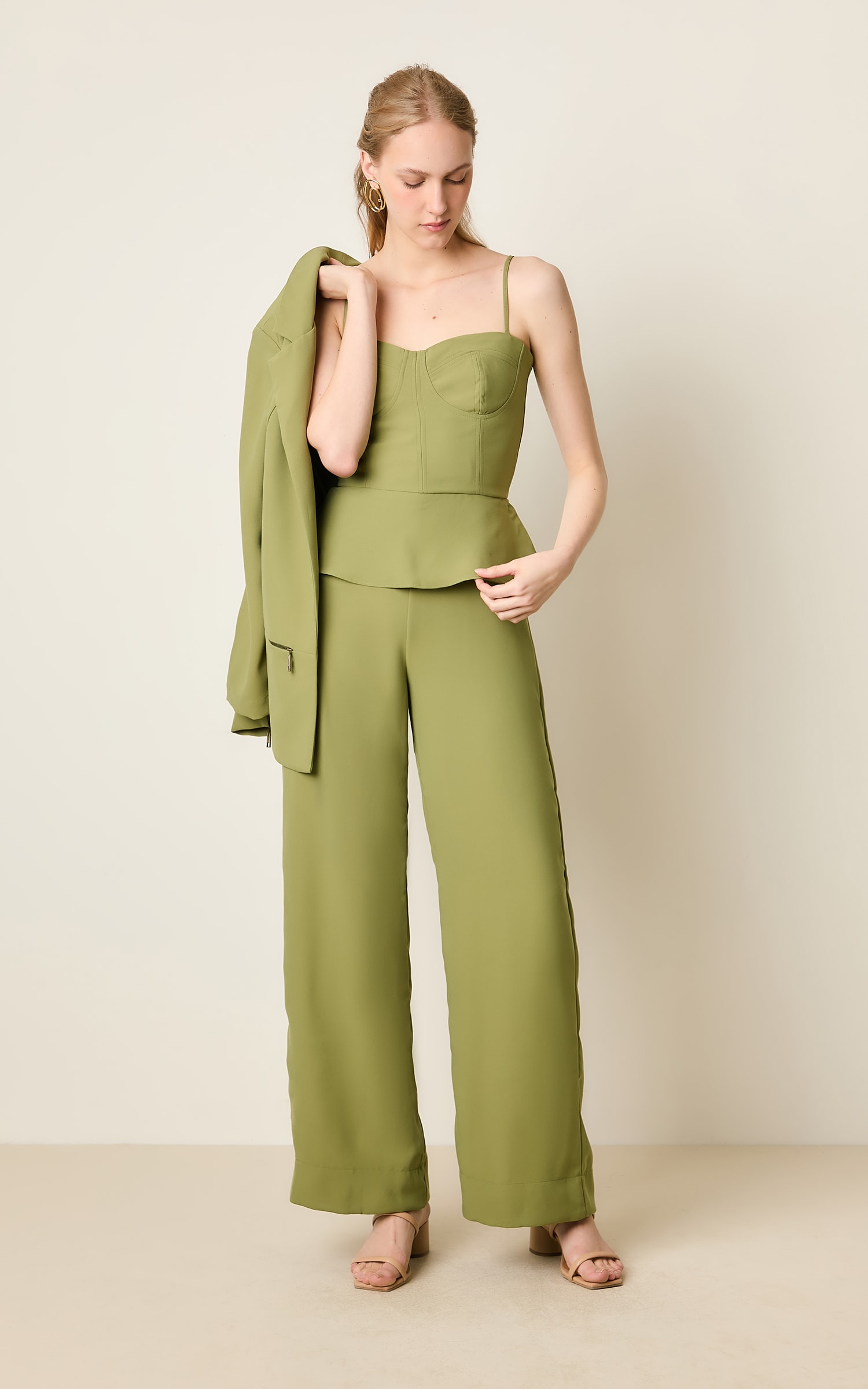 Macacao Peplum Mountain Pistache
