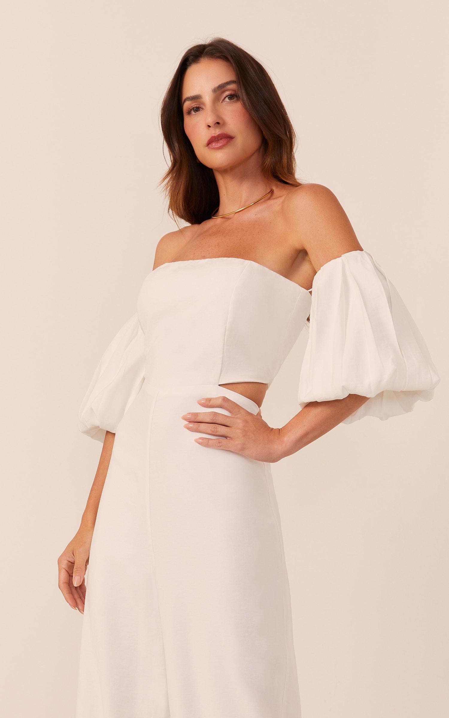 Macacão Pérola Corset Off White