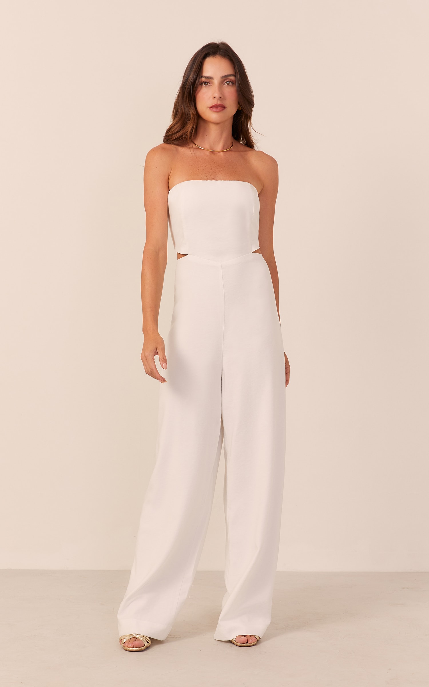 Macacão Pérola Corset Off White