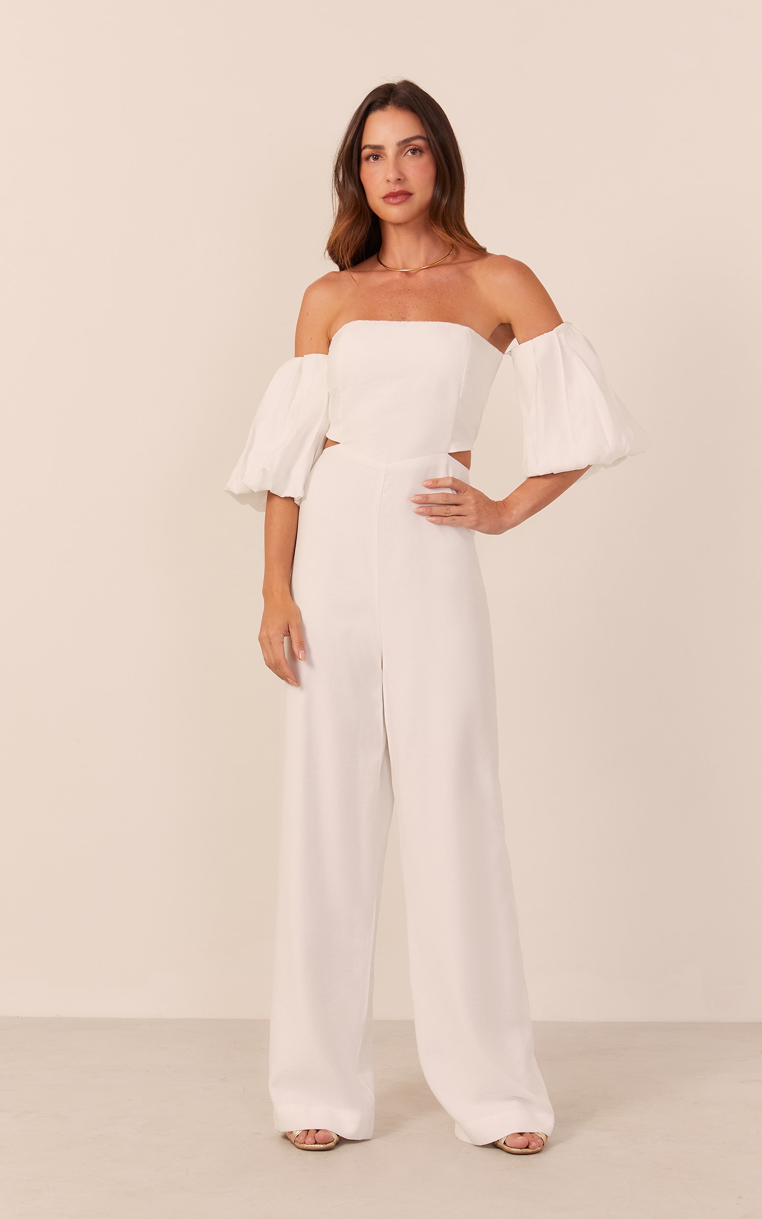 Macacão Pérola Corset Off White
