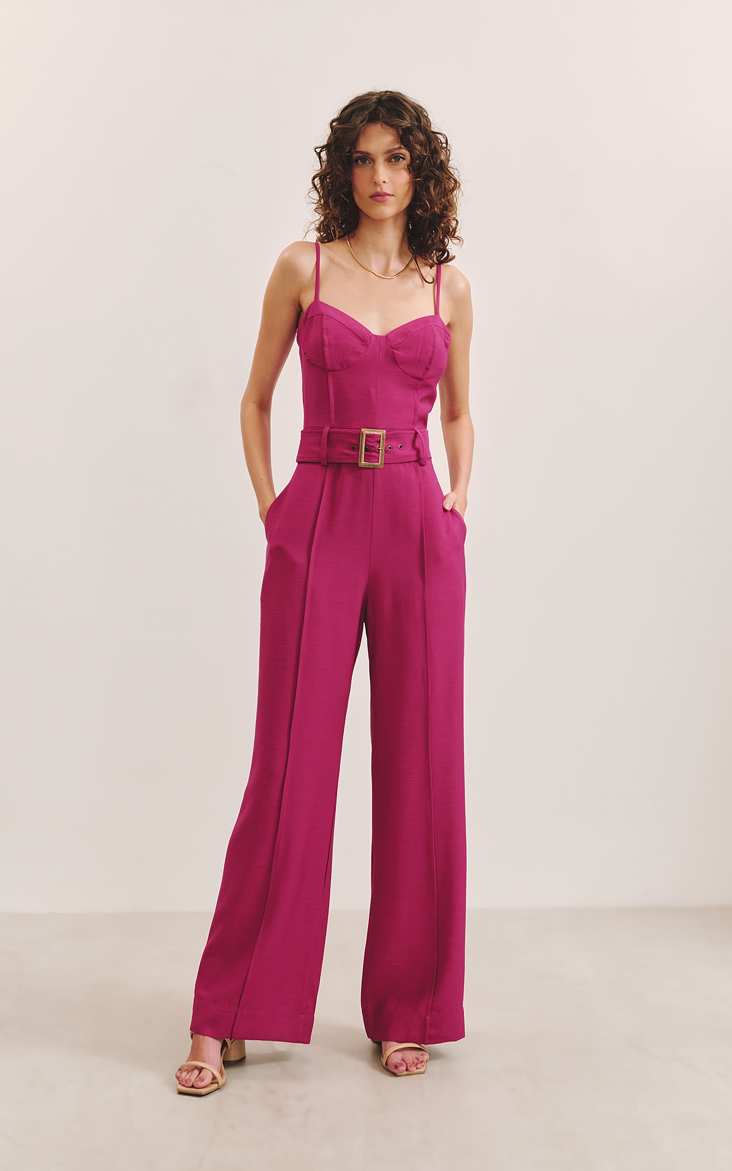 Macacao Sublime Meia Taca Fucsia