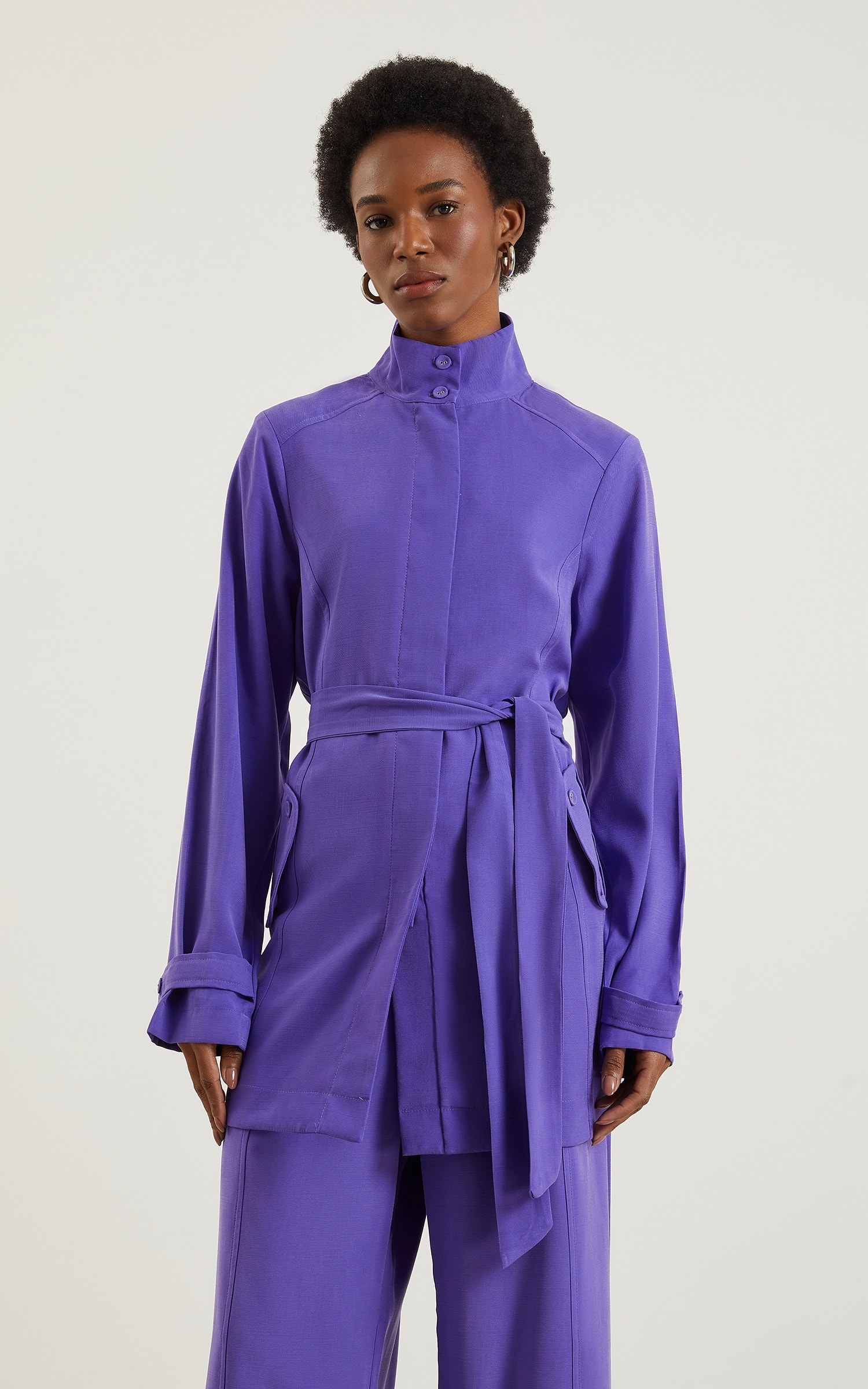 Overtop Velvet Com Faixa Ametista