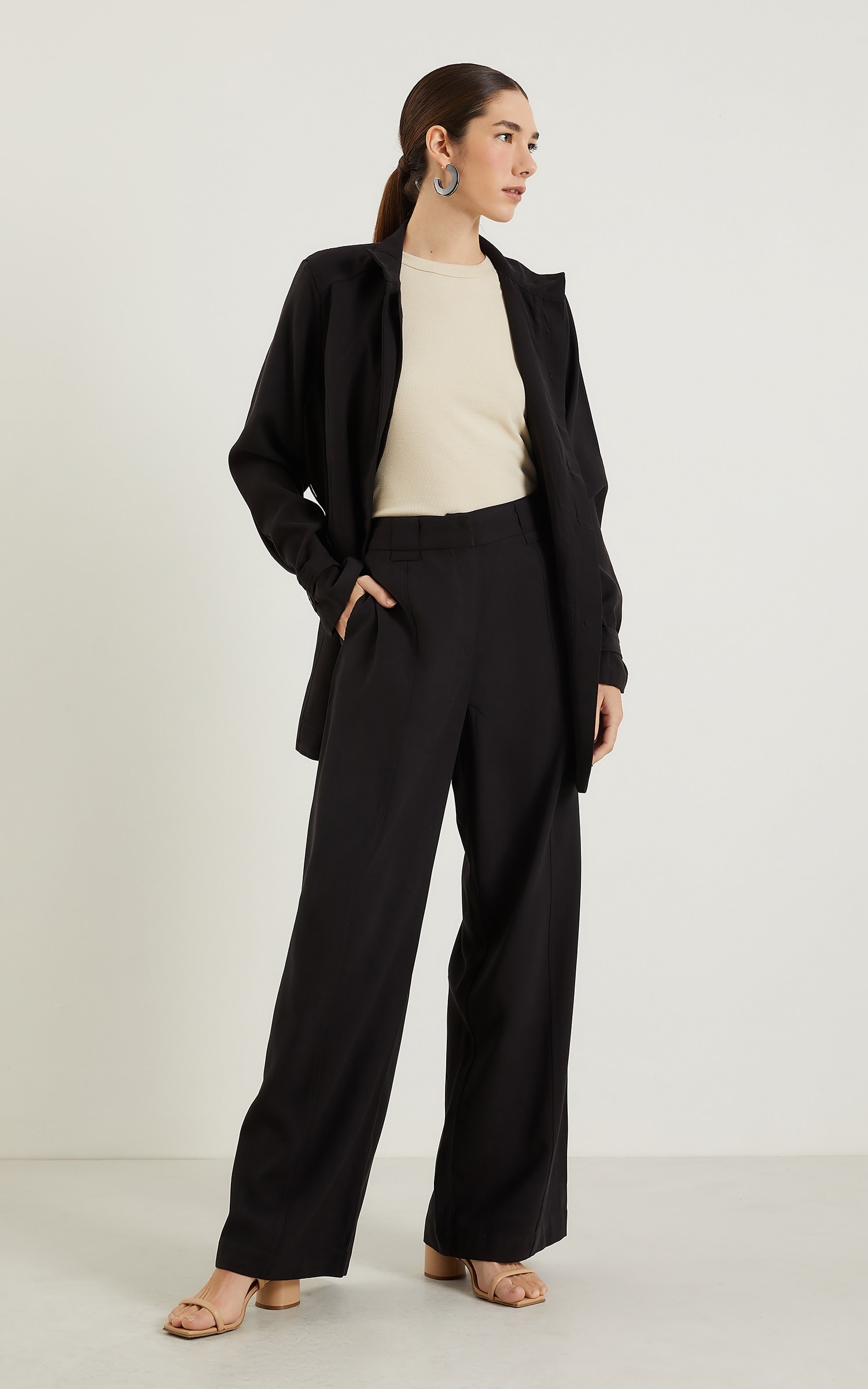 Overtop Velvet Com Faixa Preto