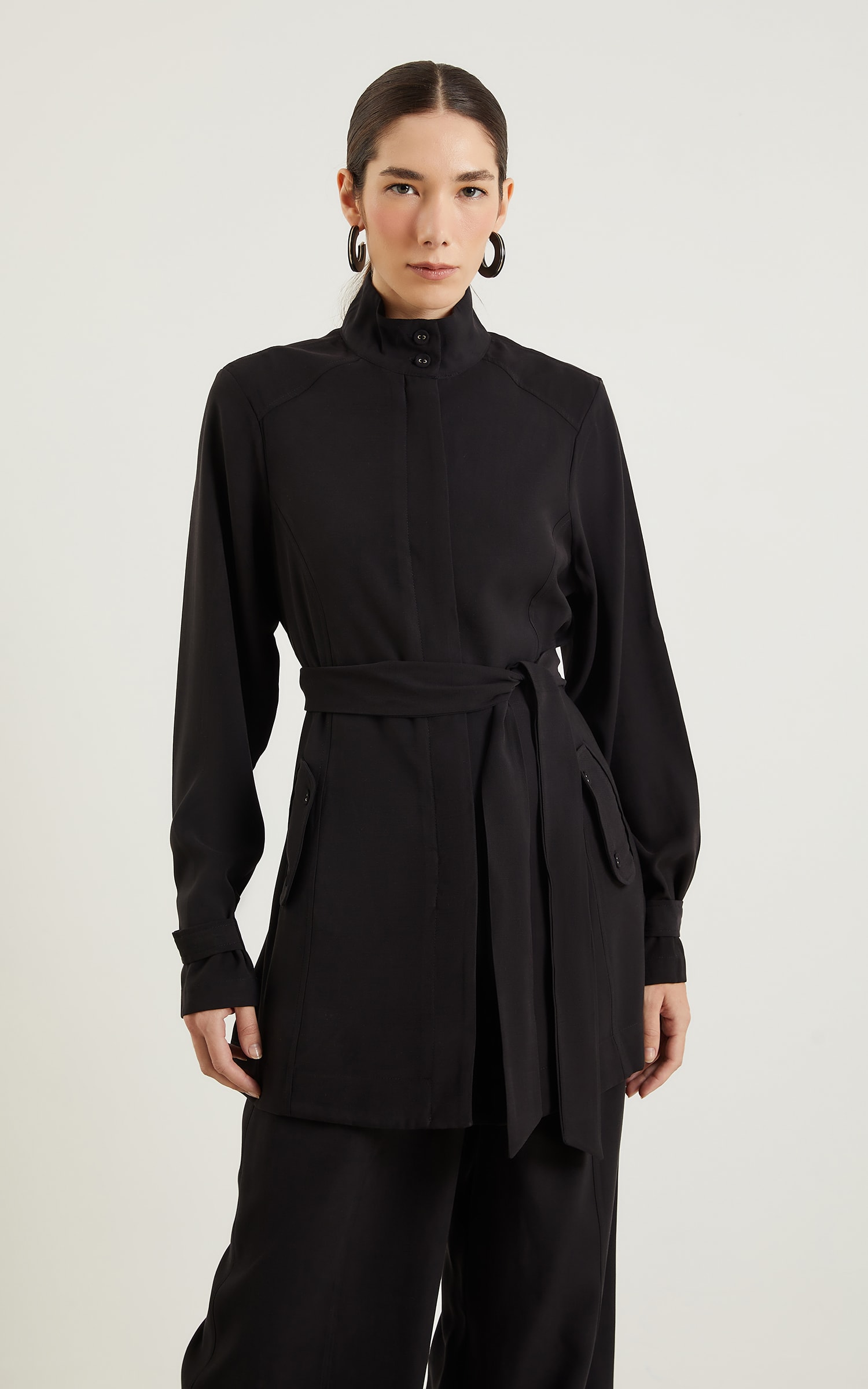 Overtop Velvet Com Faixa Preto