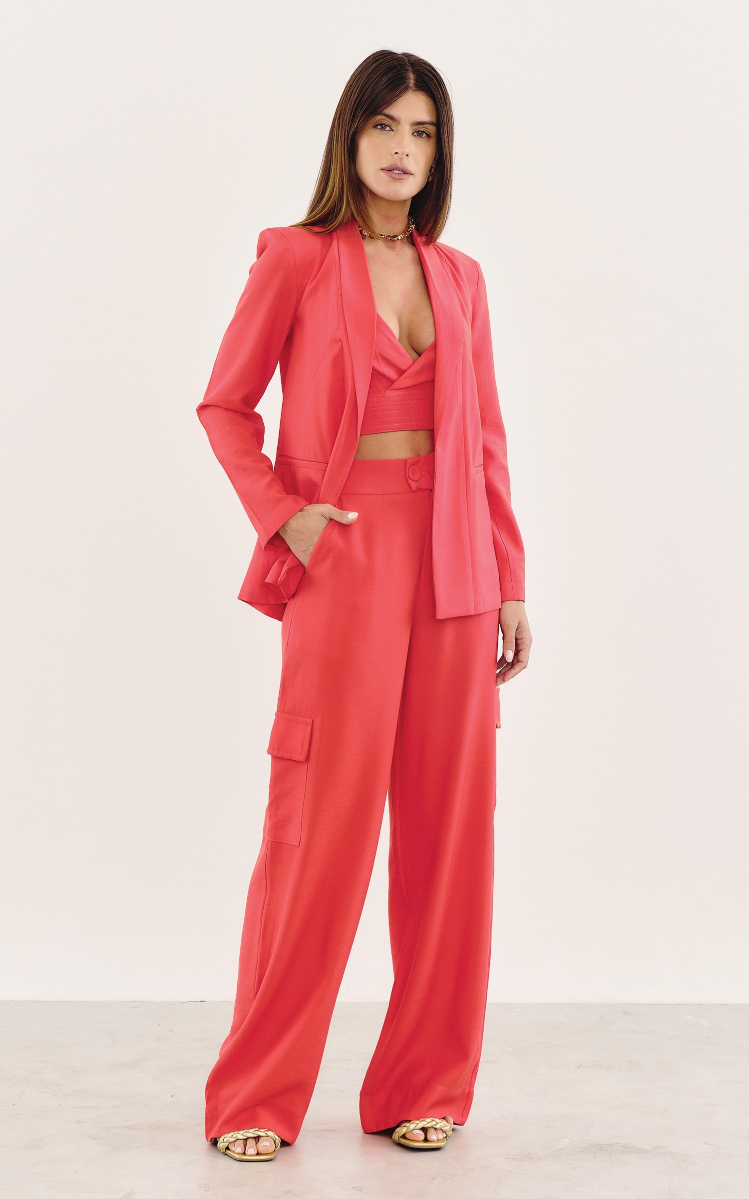 Pantalona Abrigo Vermelho