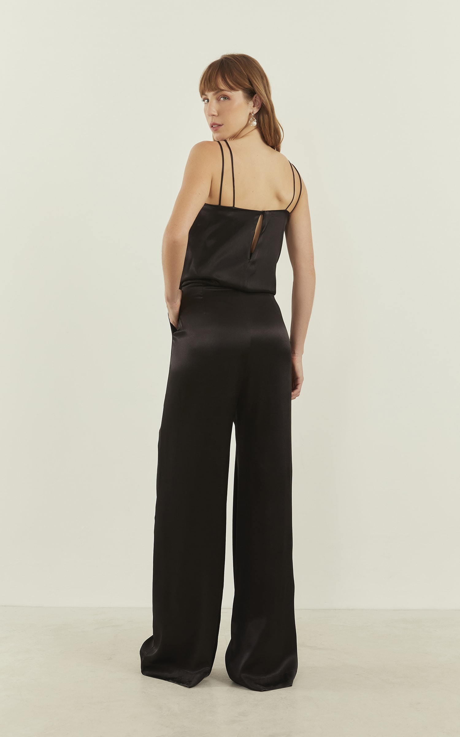 Pantalona Acetinada Ravena Preto