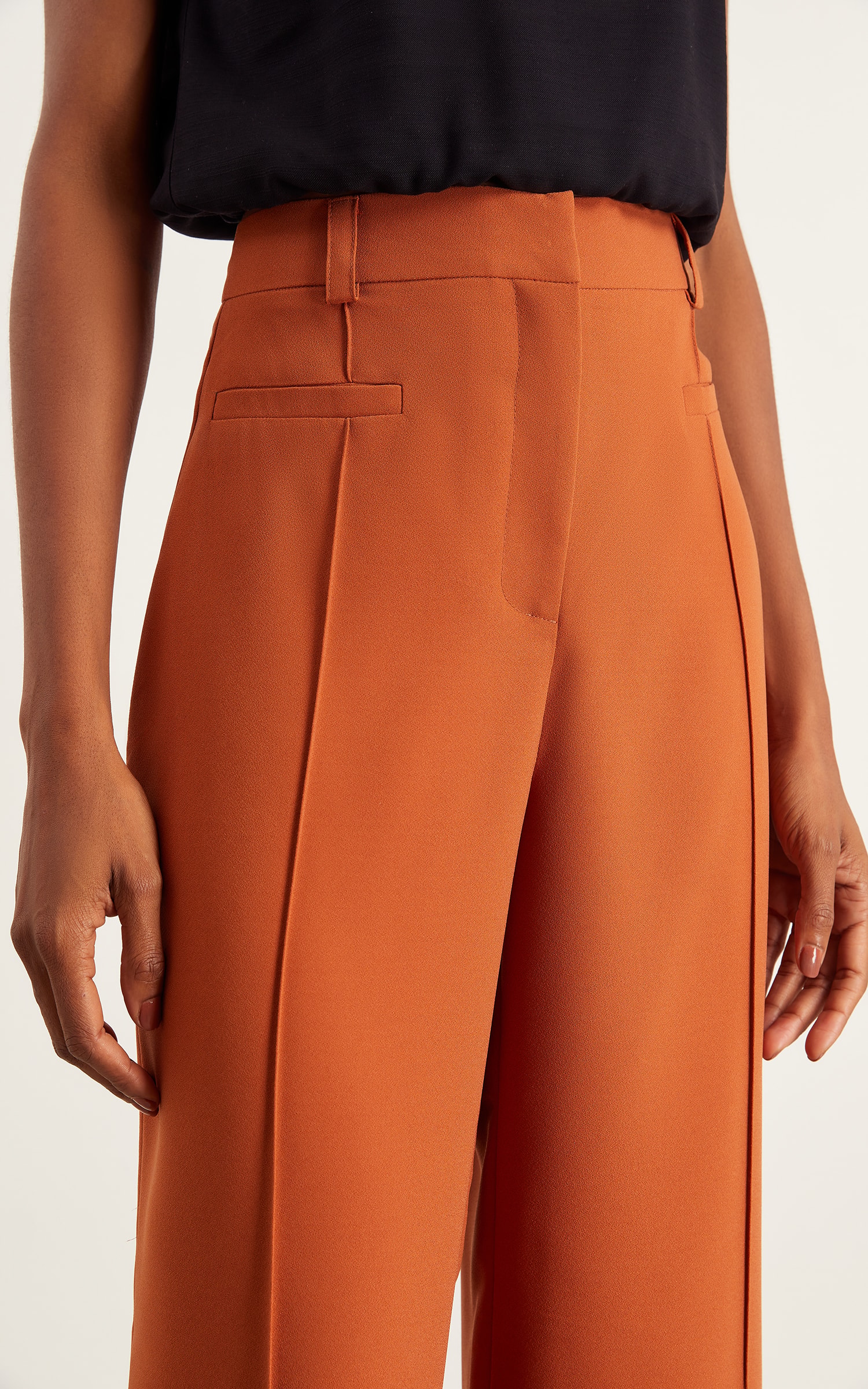 Pantalona Alfaiataria Living Caramelo