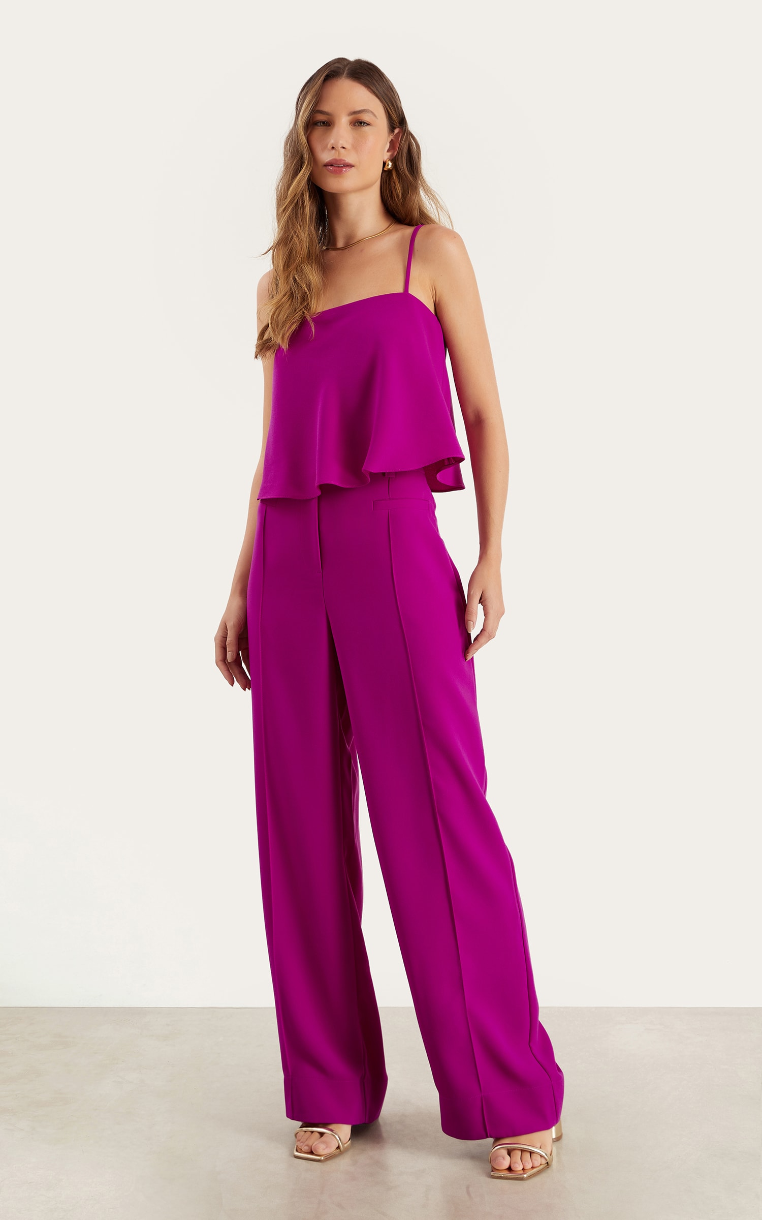 Pantalona Alfaiataria Living Fucsia