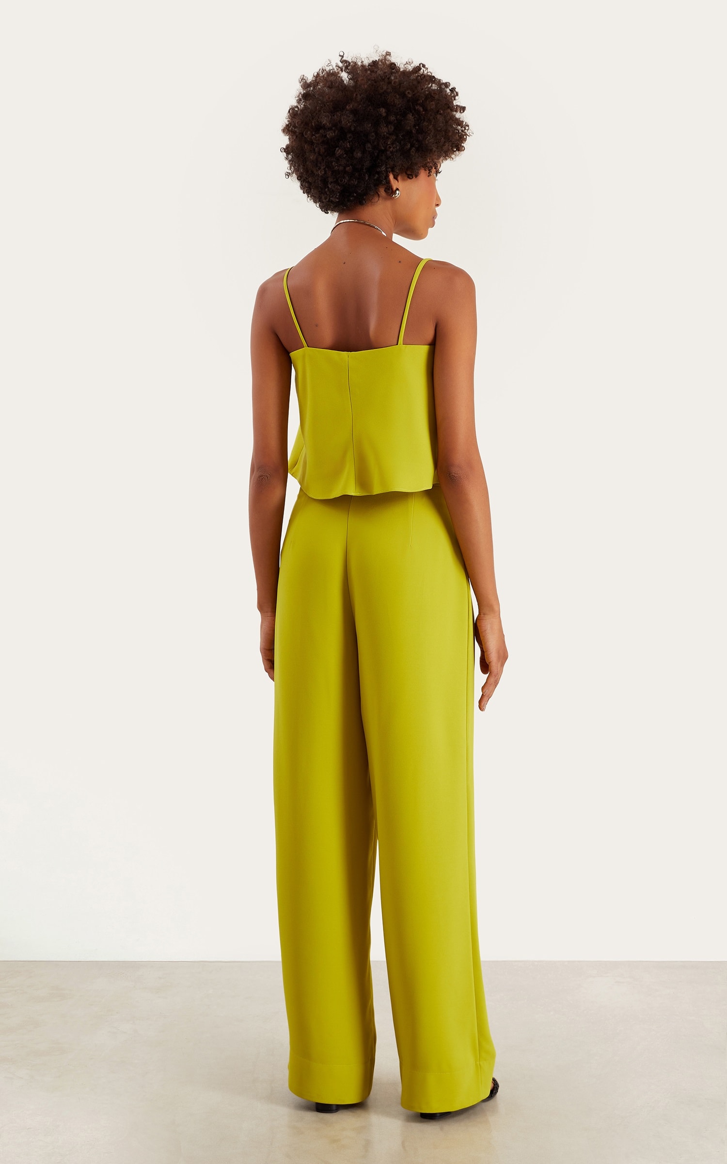 Pantalona Alfaiataria Living Verde Oliva