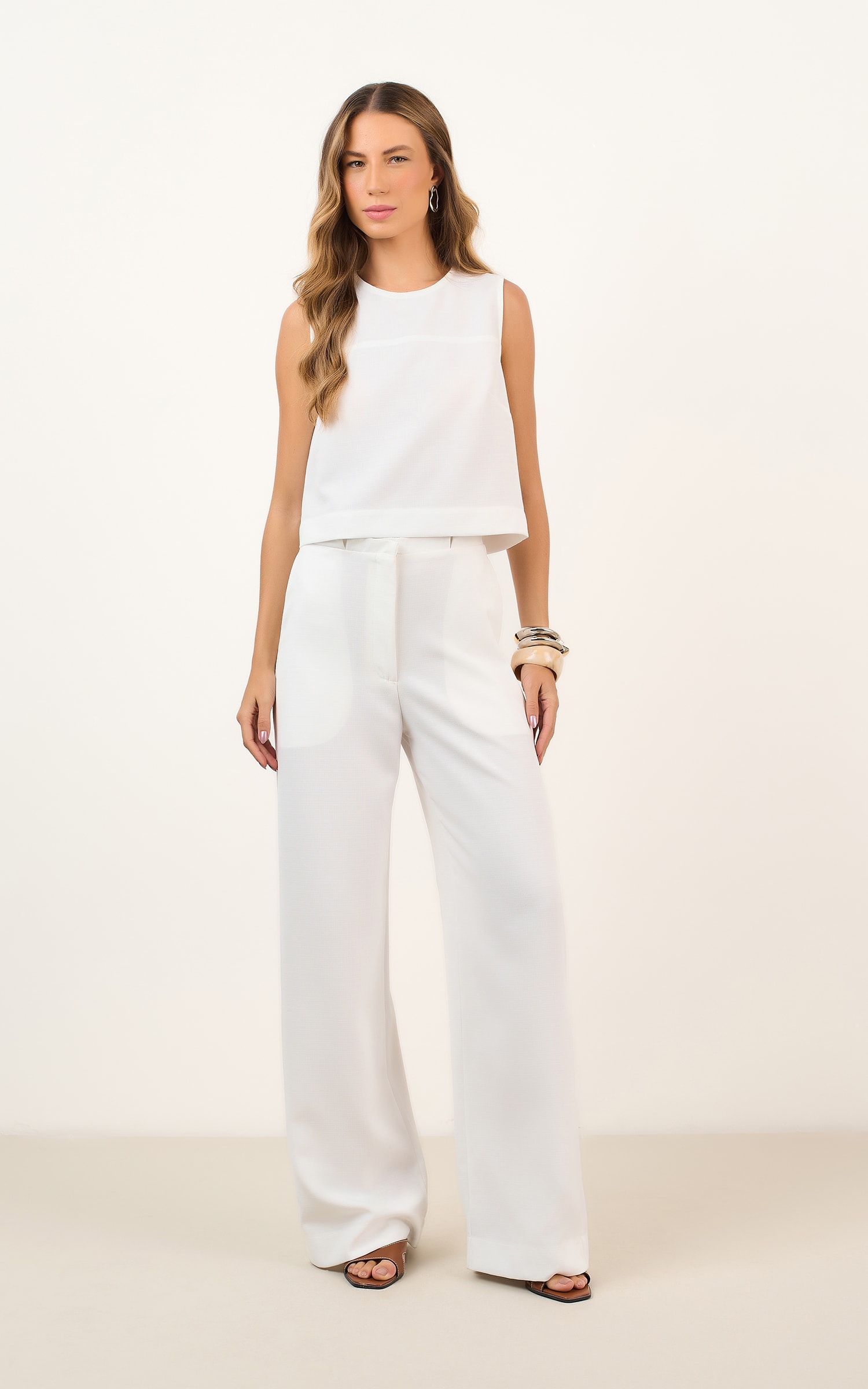 Pantalona Basic Street Off White