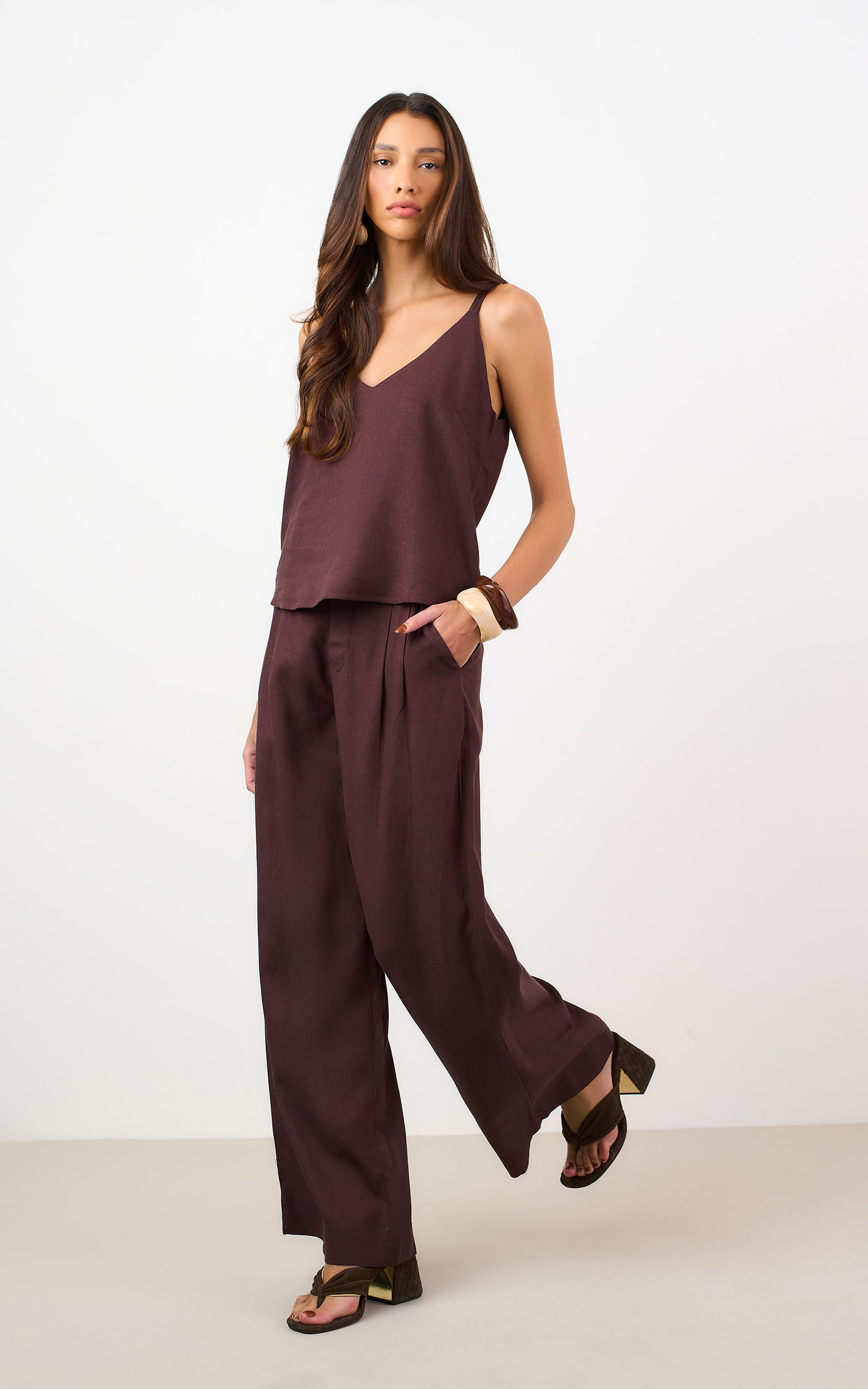 Pantalona Blend Marrom