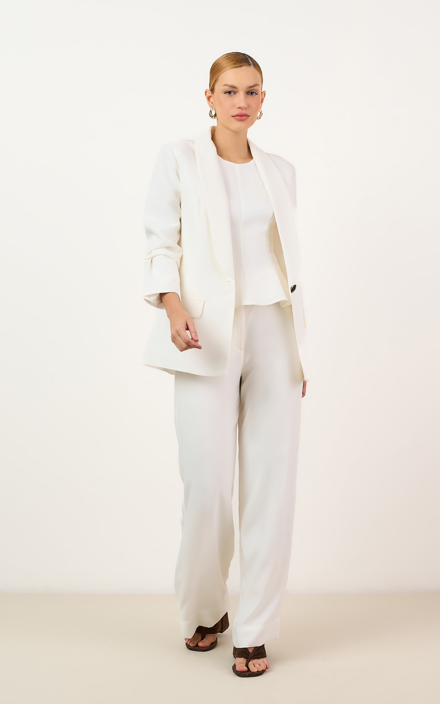 Pantalona Brulee Off White
