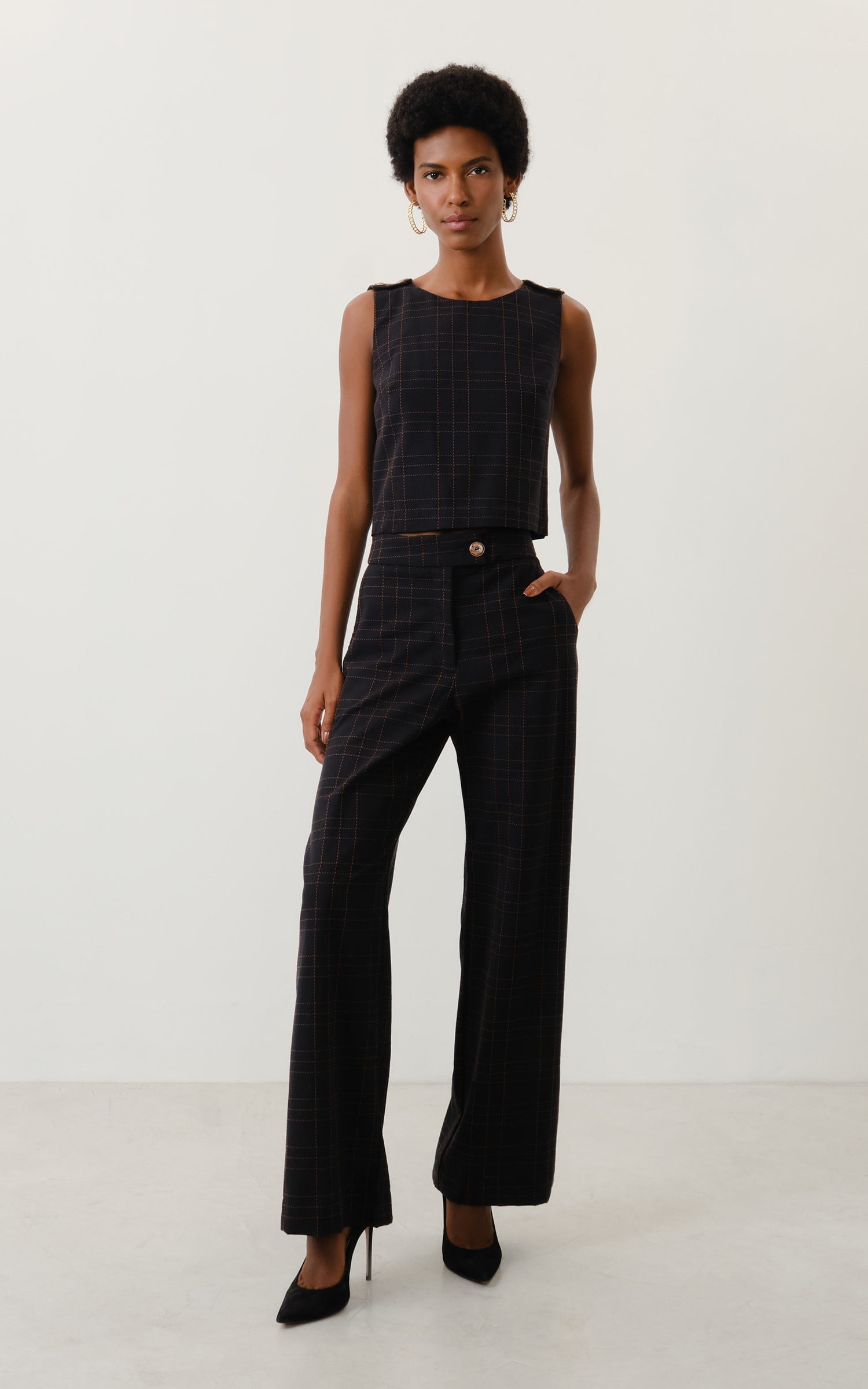Pantalona Canela Preto