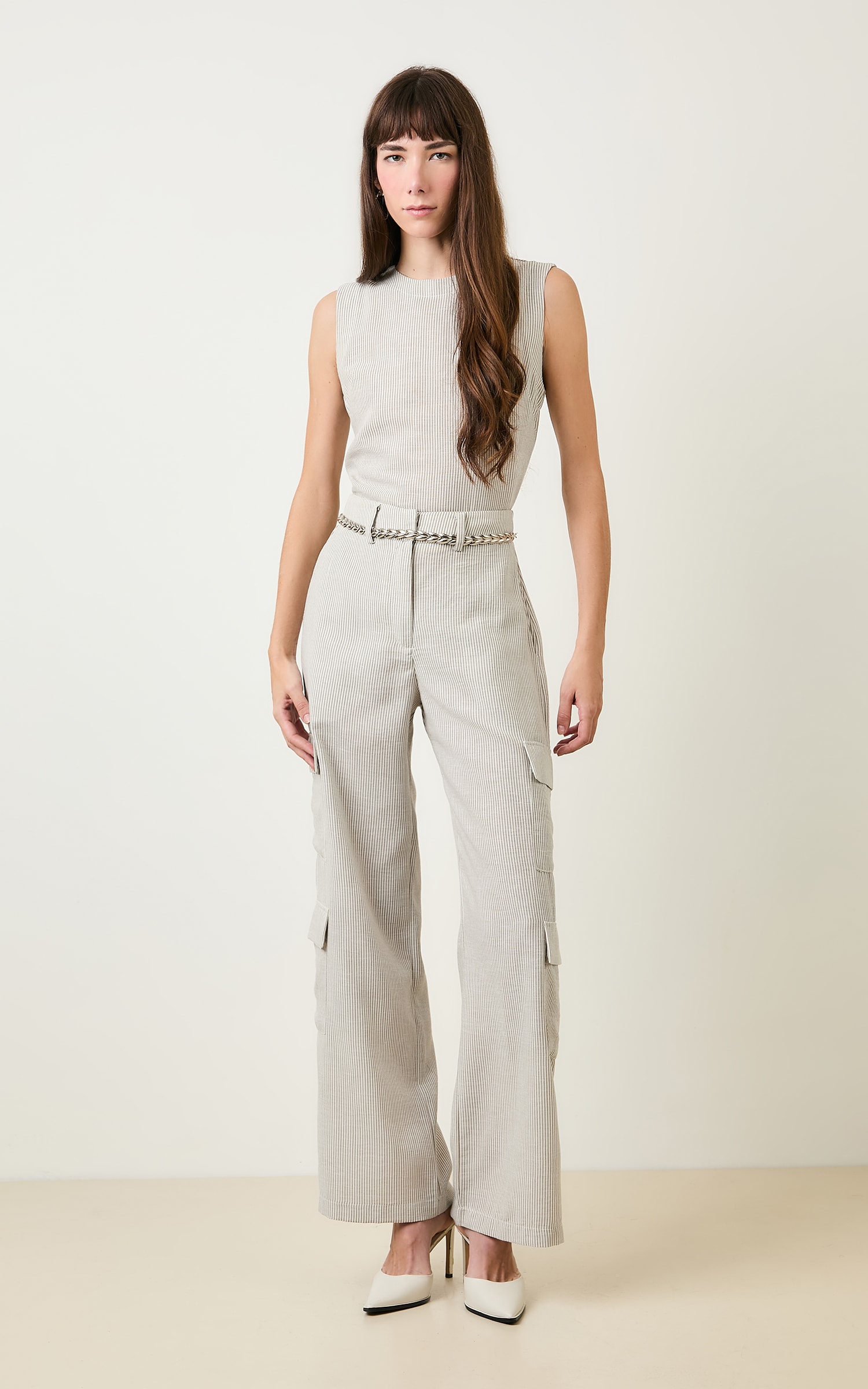 Pantalona Cargo Listrada Athena Caqui
