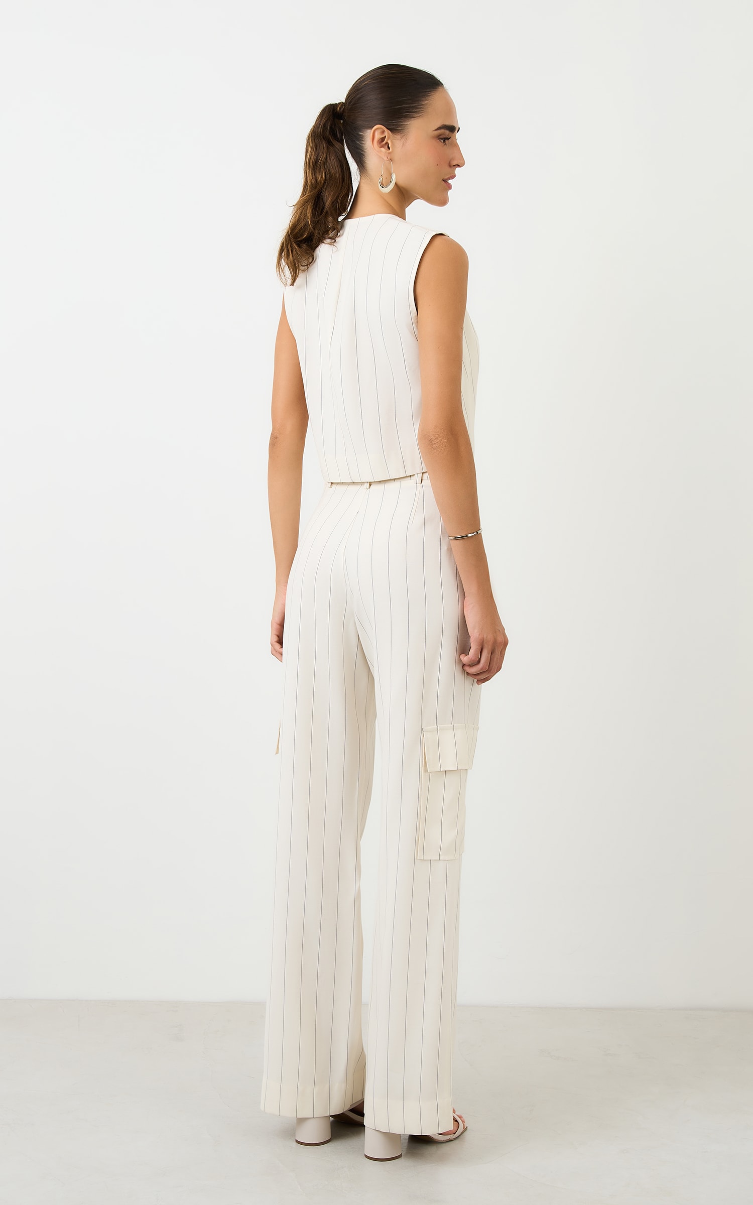 Pantalona Cargo New Risca Off White
