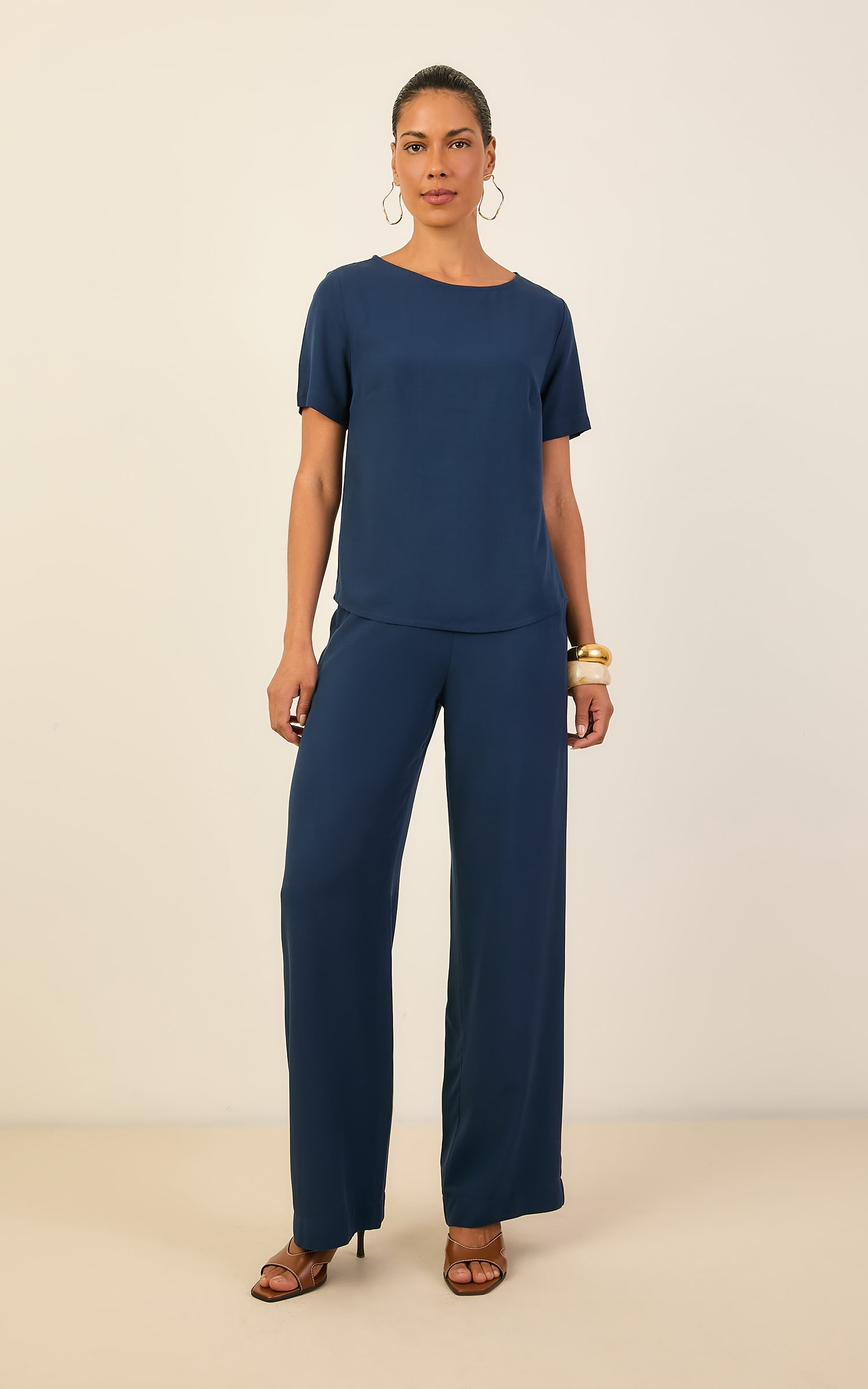 Pantalona Color Marinho