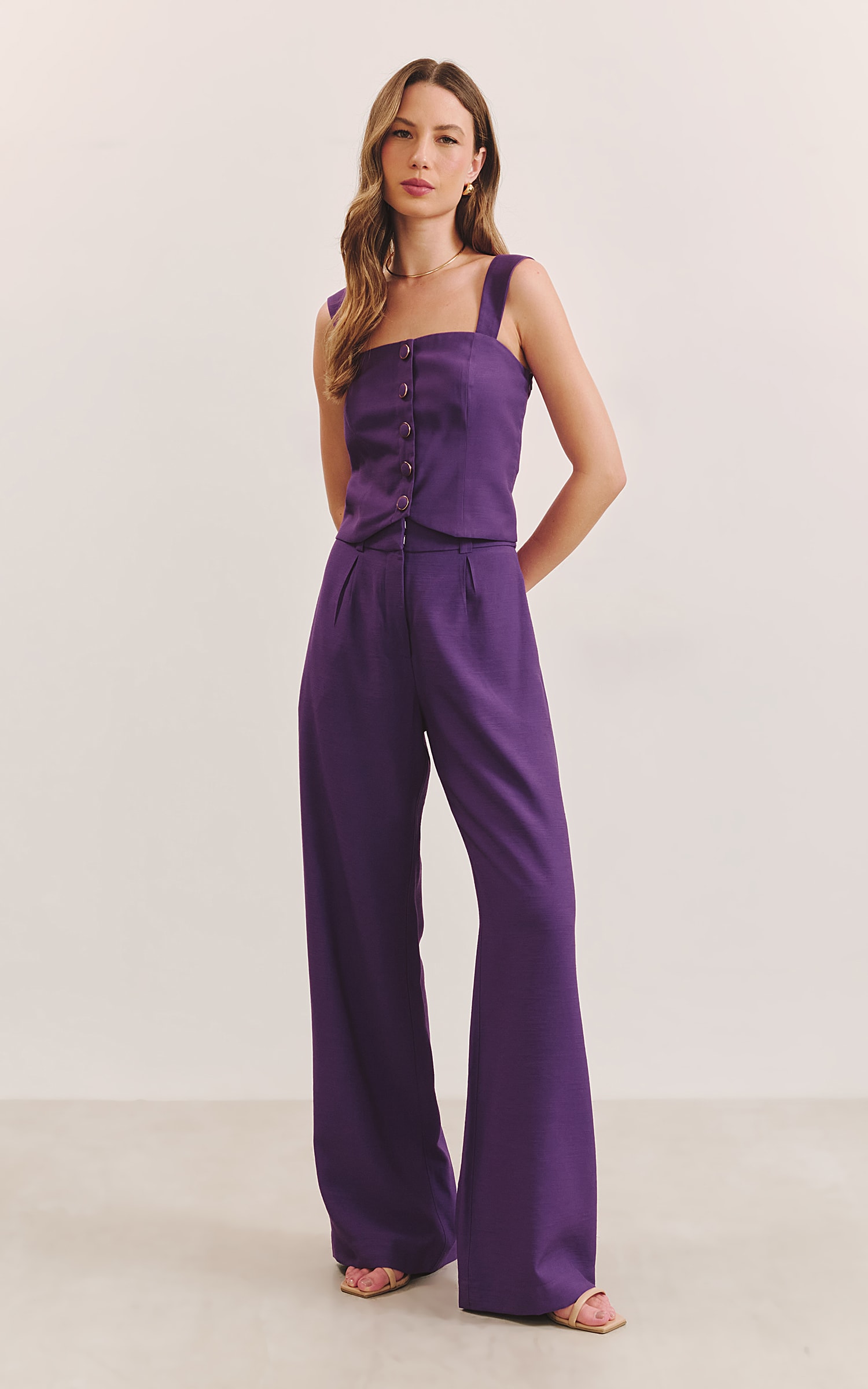 Pantalona Com Passador Ametista