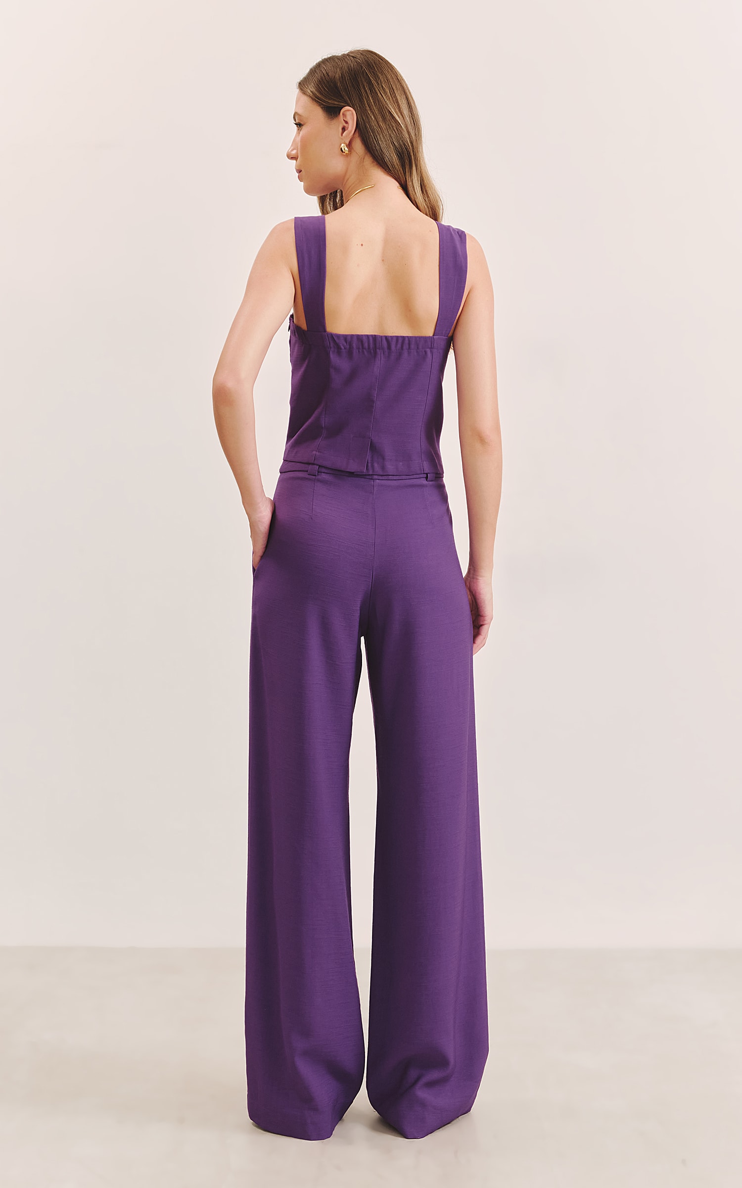 Pantalona Com Passador Ametista