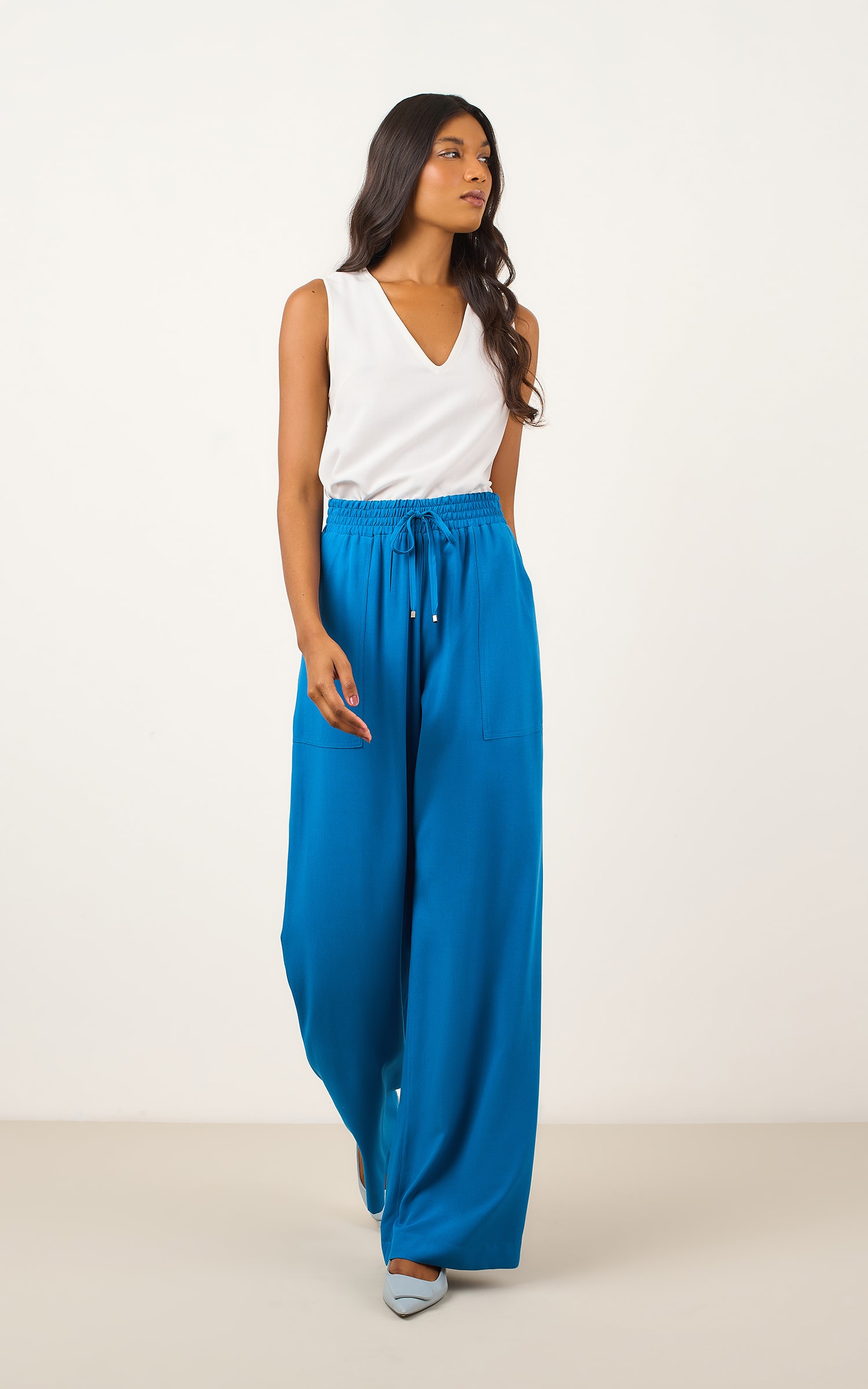 Pantalona Crayon Azul Denim
