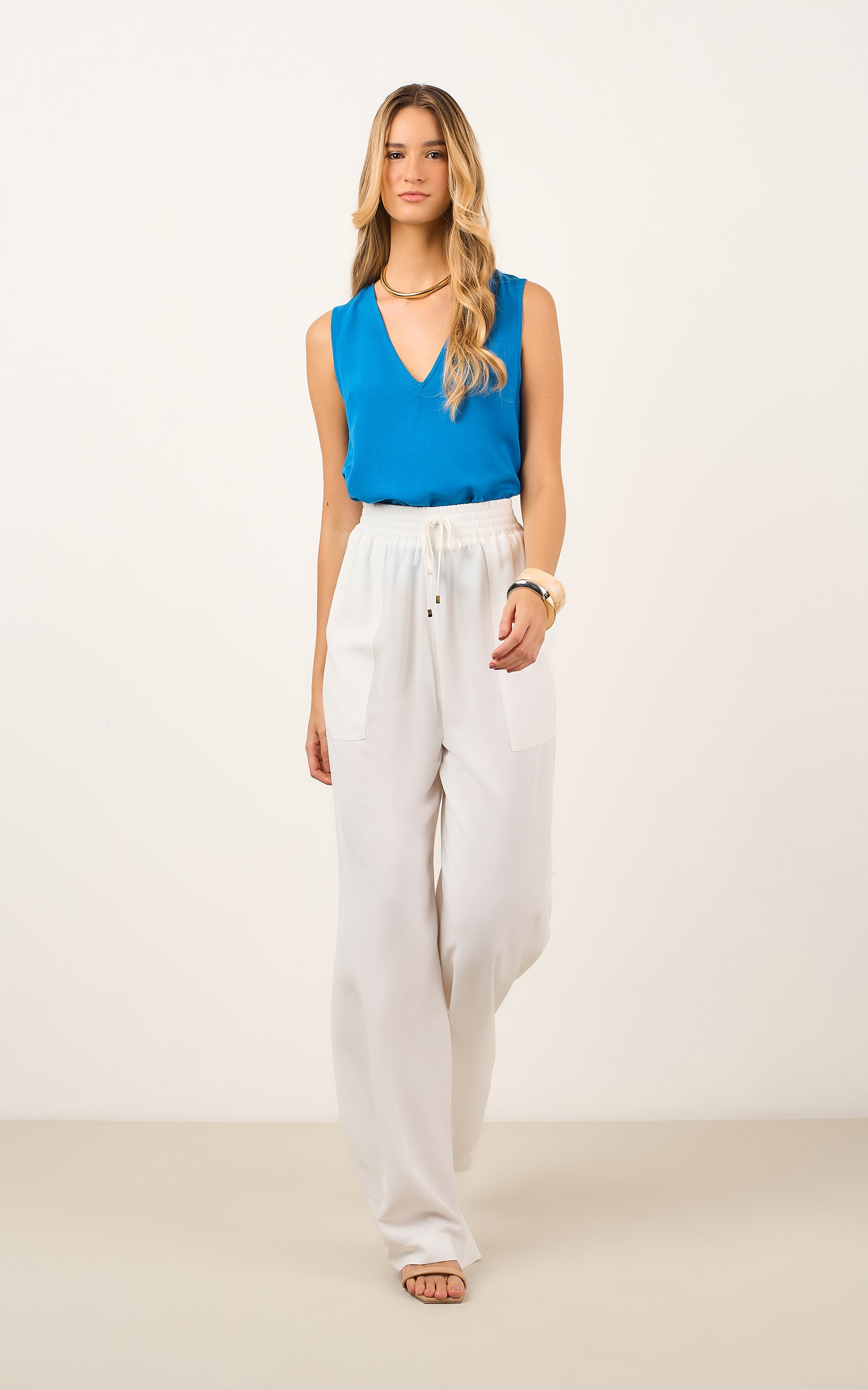 Pantalona Crayon Off White