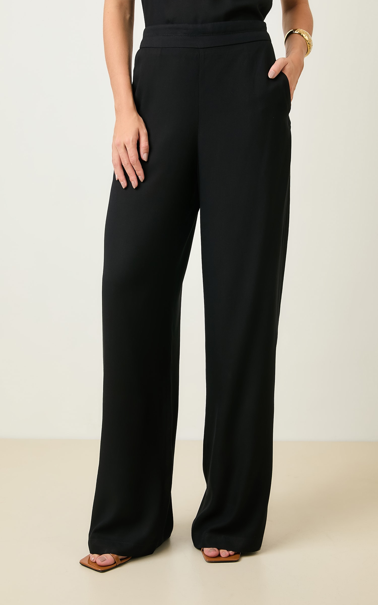 Pantalona Detalhe Cos Costa Preto