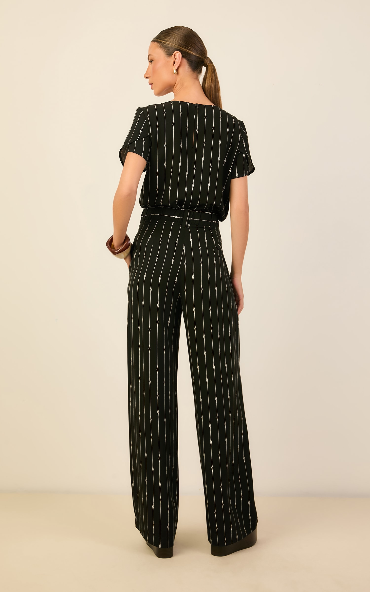 Pantalona Detalhe Cos Tela Preto
