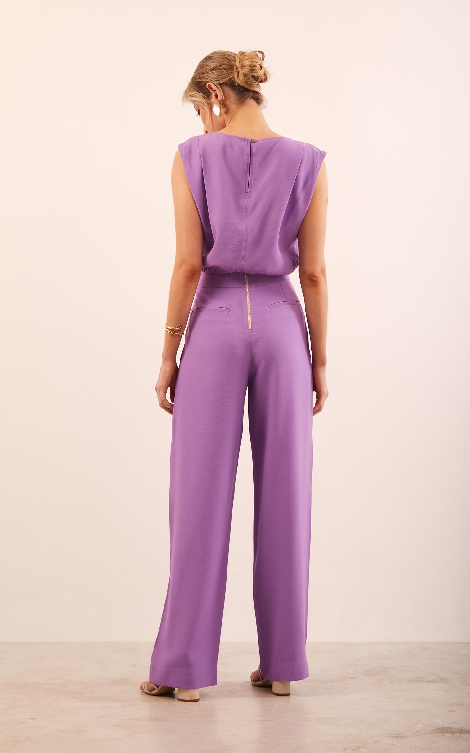 Pantalona Detalhe Vazado Moove Violeta