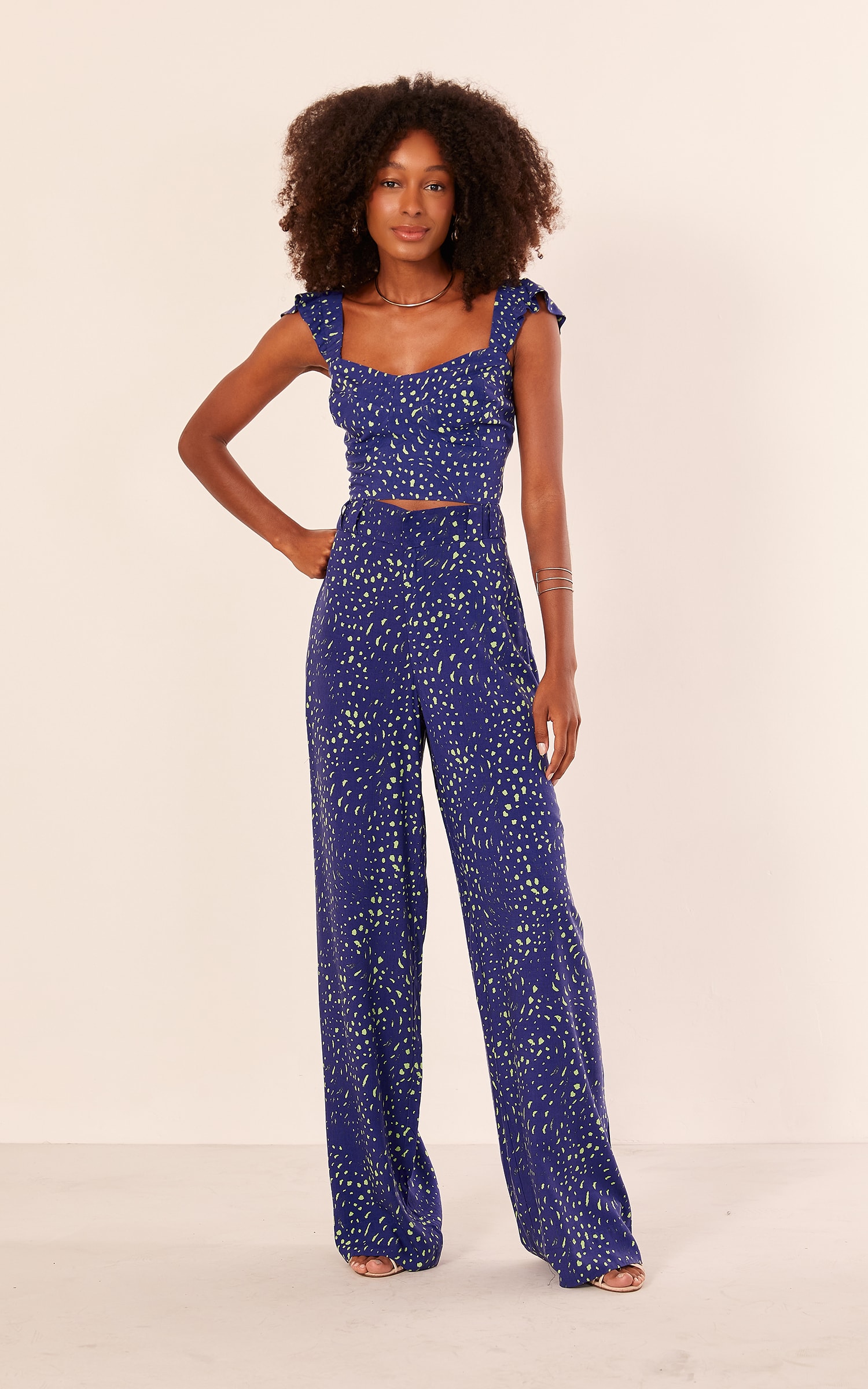 Pantalona Estampa Blanche Azul
